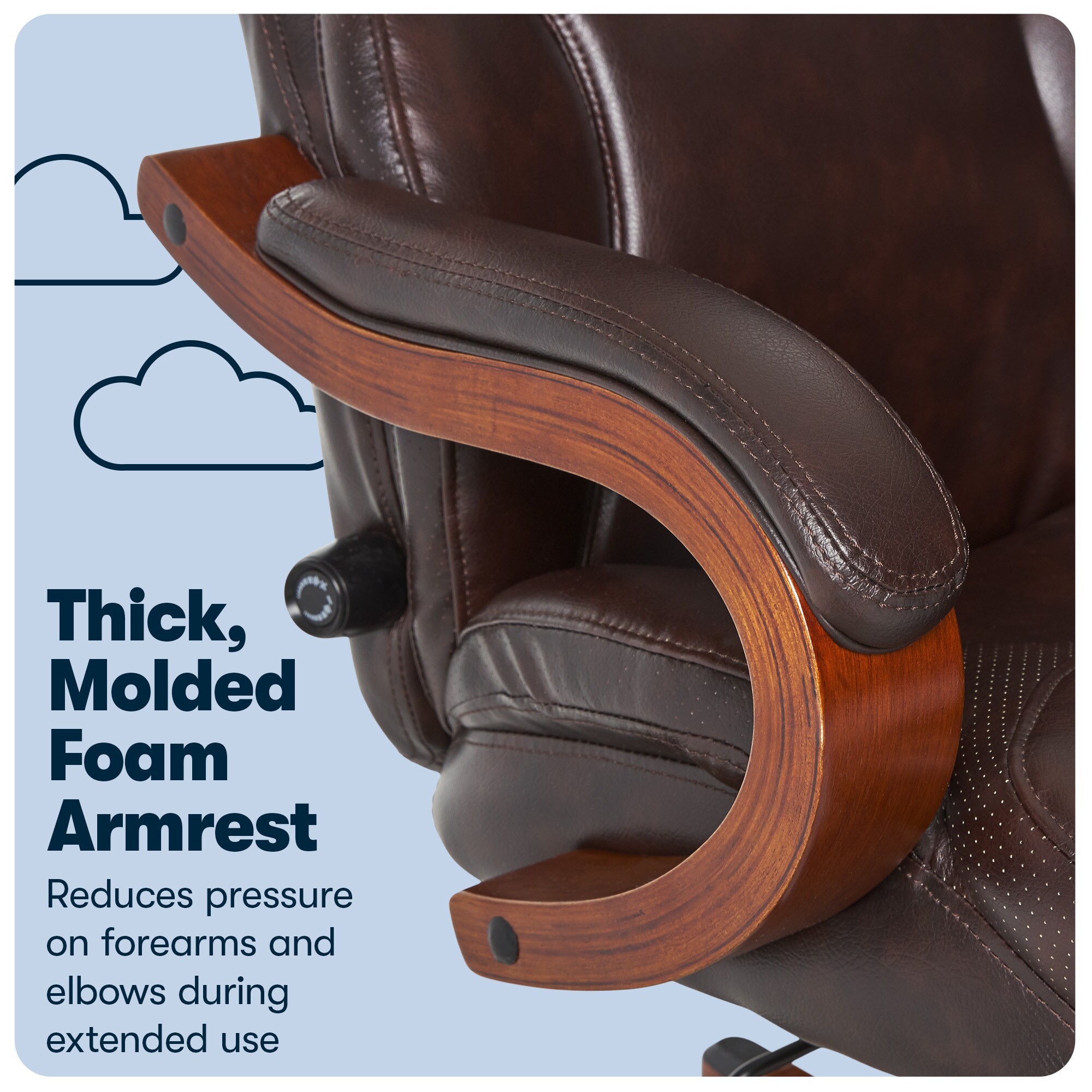 Conway High Back Brown Faux Leather Executive Swivel Chair