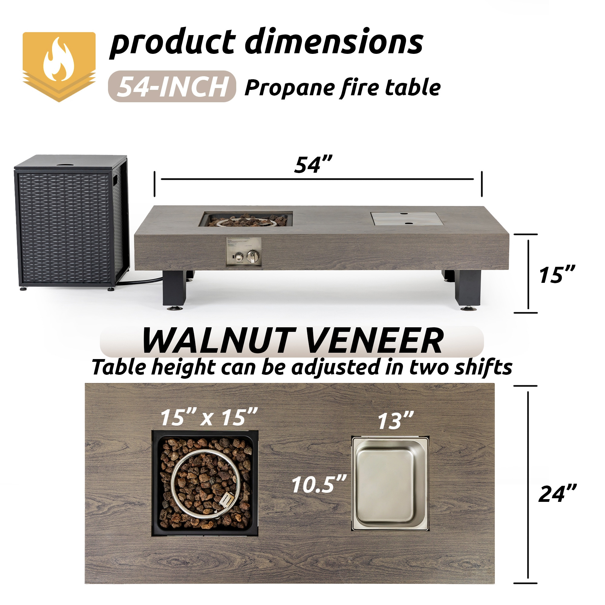 SINOFURN SYA38031BL Outdoor-Gas-Firepits - View #3