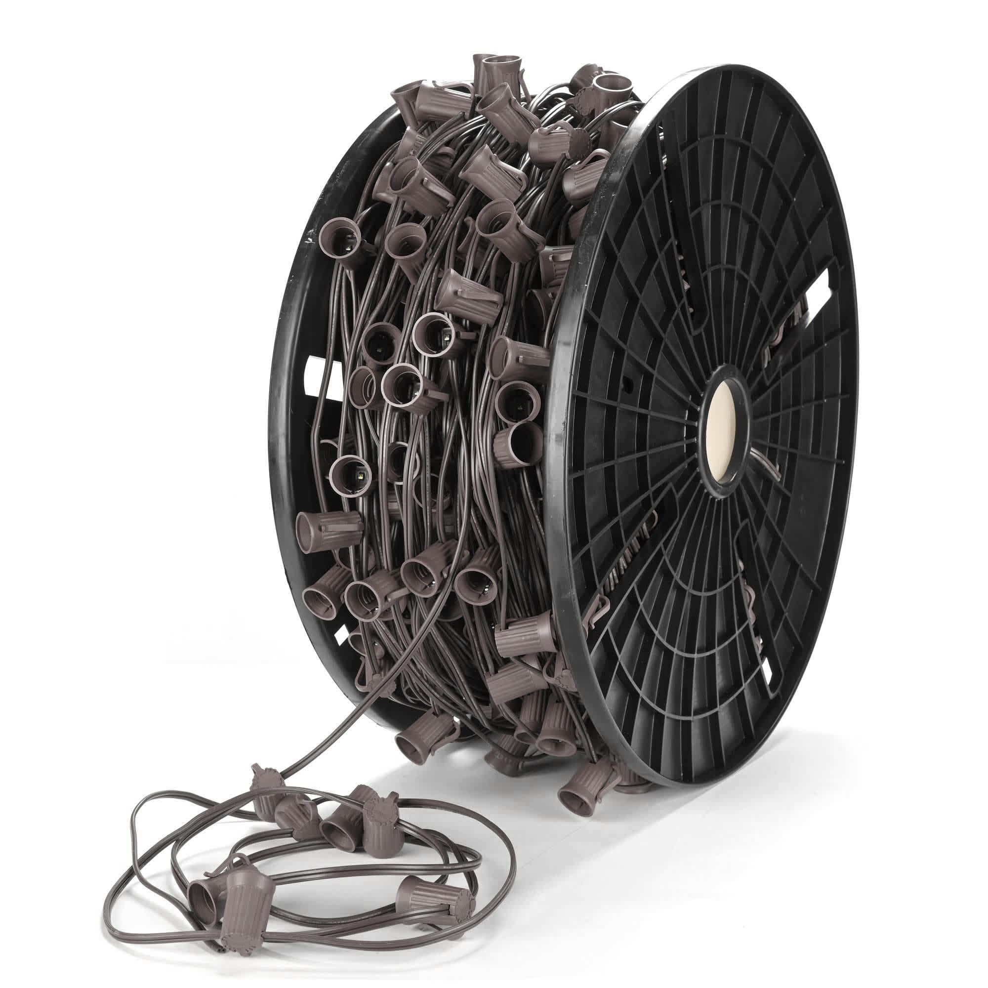 Yescom  500-FT C9 Christmas Light Spool Set Commercial UL Listed Light Sockets