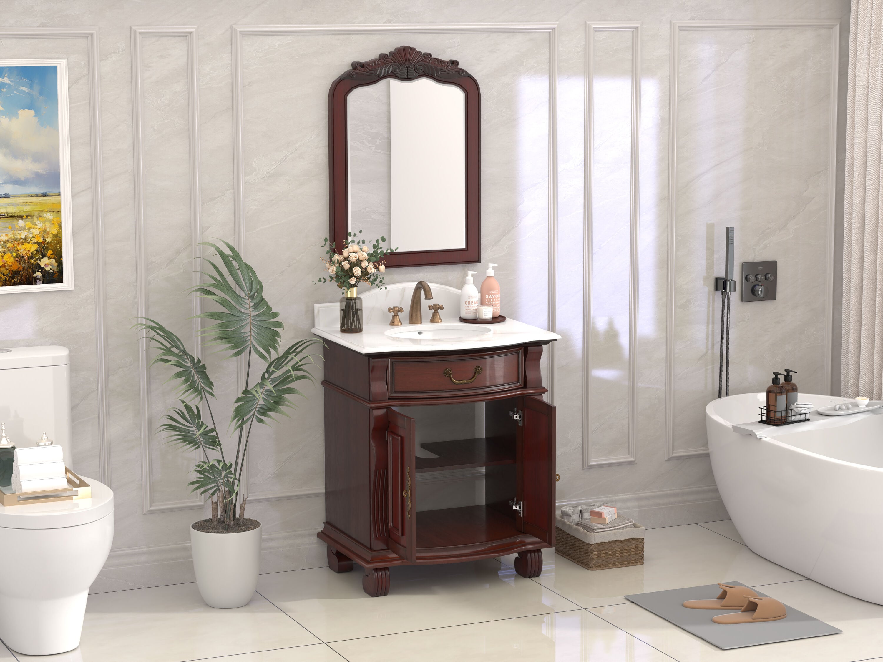 Benton Collection GD-4437-V30W Bath-Vanity-Combo - View #3