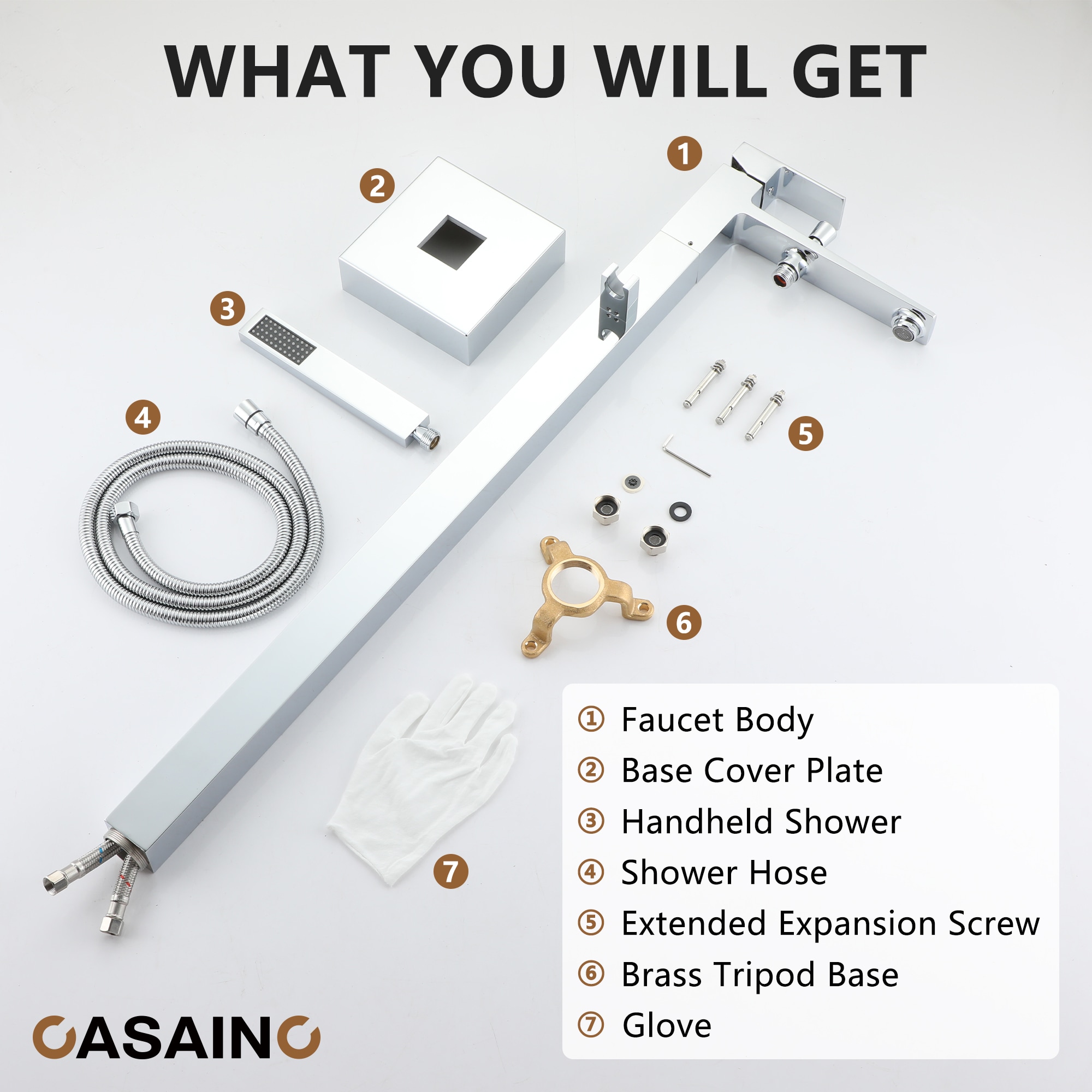 CASAINC KCLT0055-CP Roman-Tub-Faucets - View #4