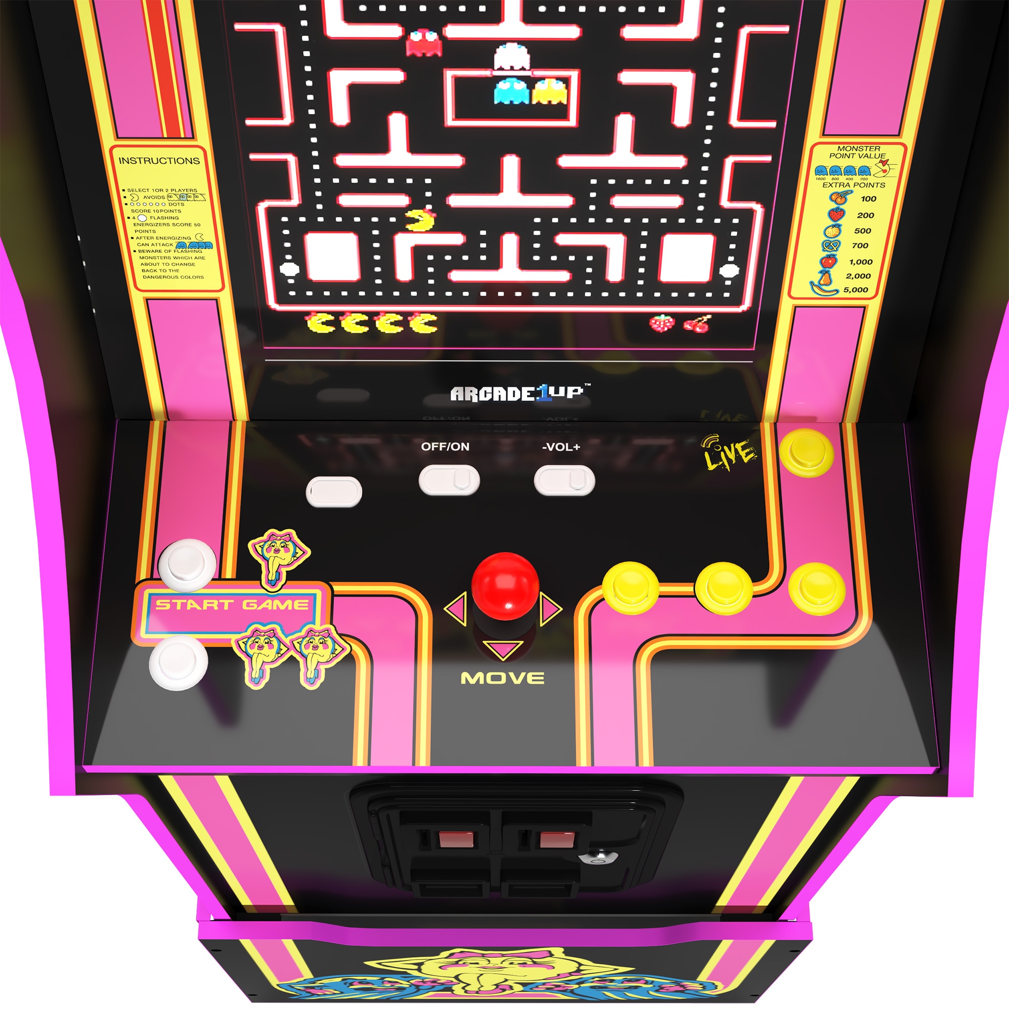 Arcade 1up Arcade1Up Ms PAC-MAN Arcade Cabinet Multi WiFi Leaderboards ...