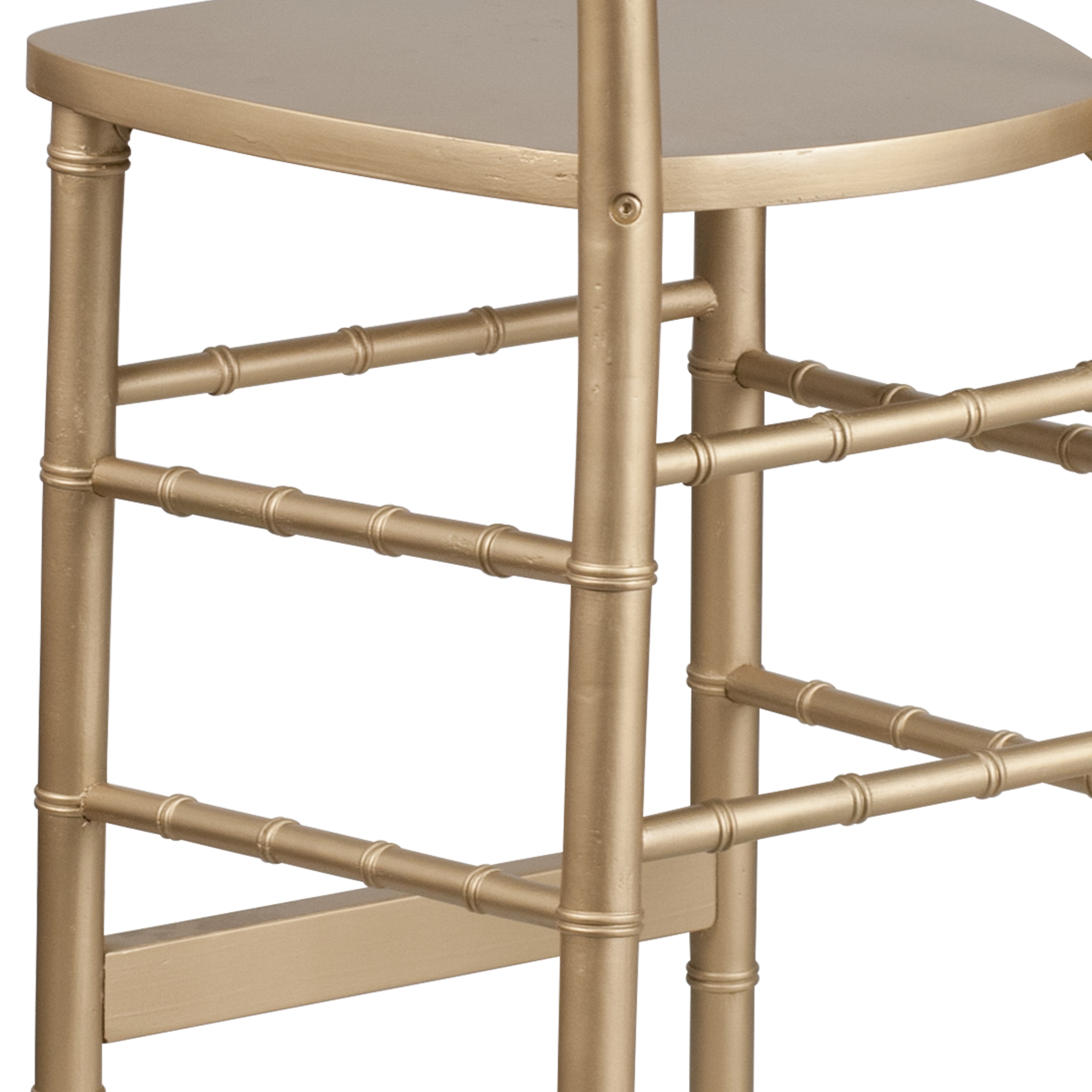 Gold and Brown Wood Chiavari Stackable Barstool