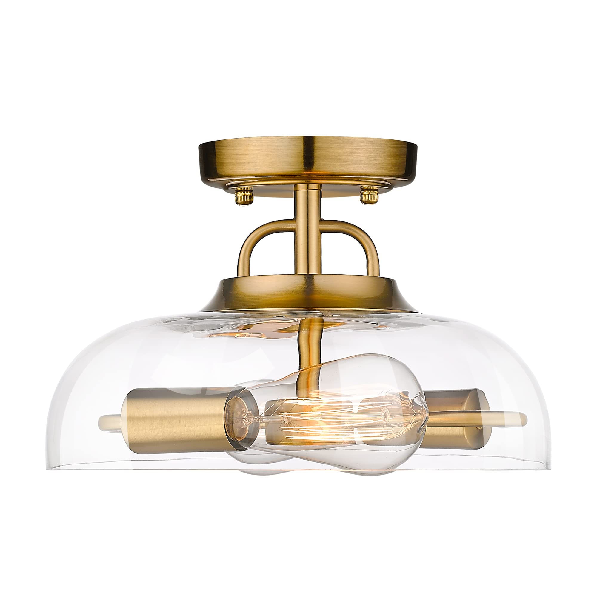 LTMATE LS5HZG63F BG JAZAVA 2 -Light 11-in Brushed Gold Semi Flush Mount Light