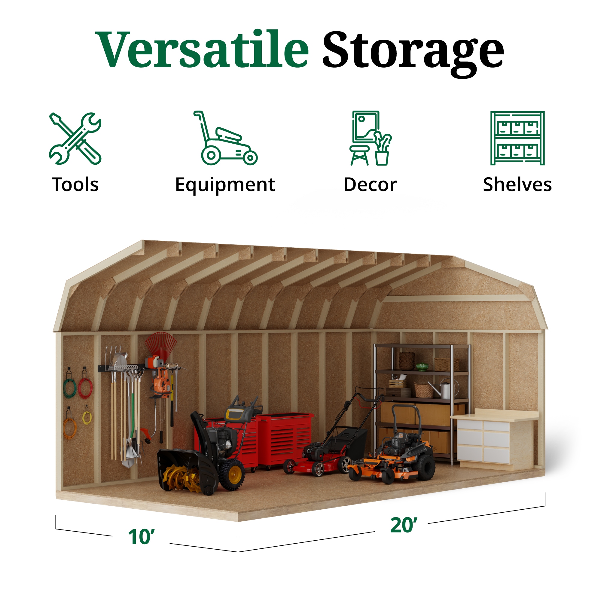 Little Cottage Co 10X20 VGB-6-PC Wood-Storage-Buildings - View #5