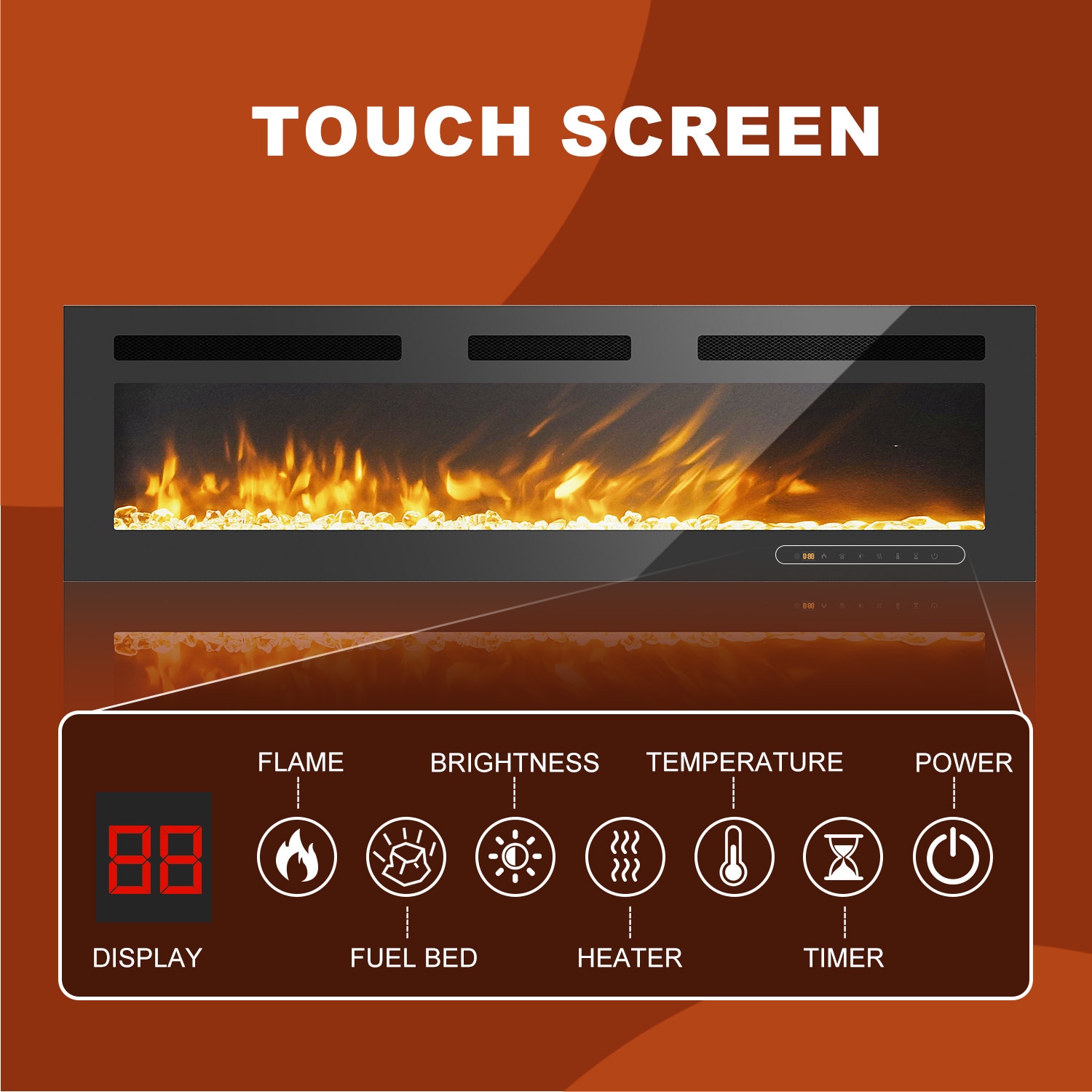 AOXUN H20019 Electric-Fireplaces - View #6
