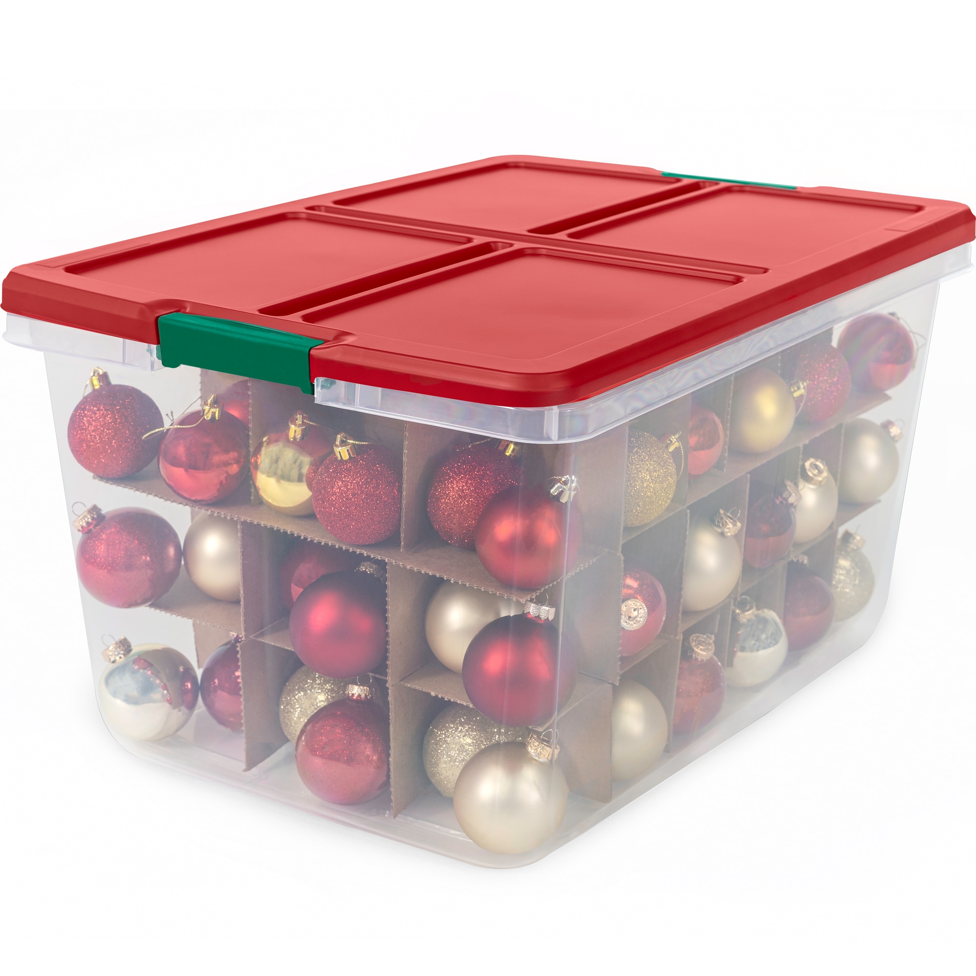 Holiday Living Large 16.5-Gallons (66-Quart) Clear Weatherproof Heavy Duty  Tote with Latching Lid in the Plastic Storage Containers department at