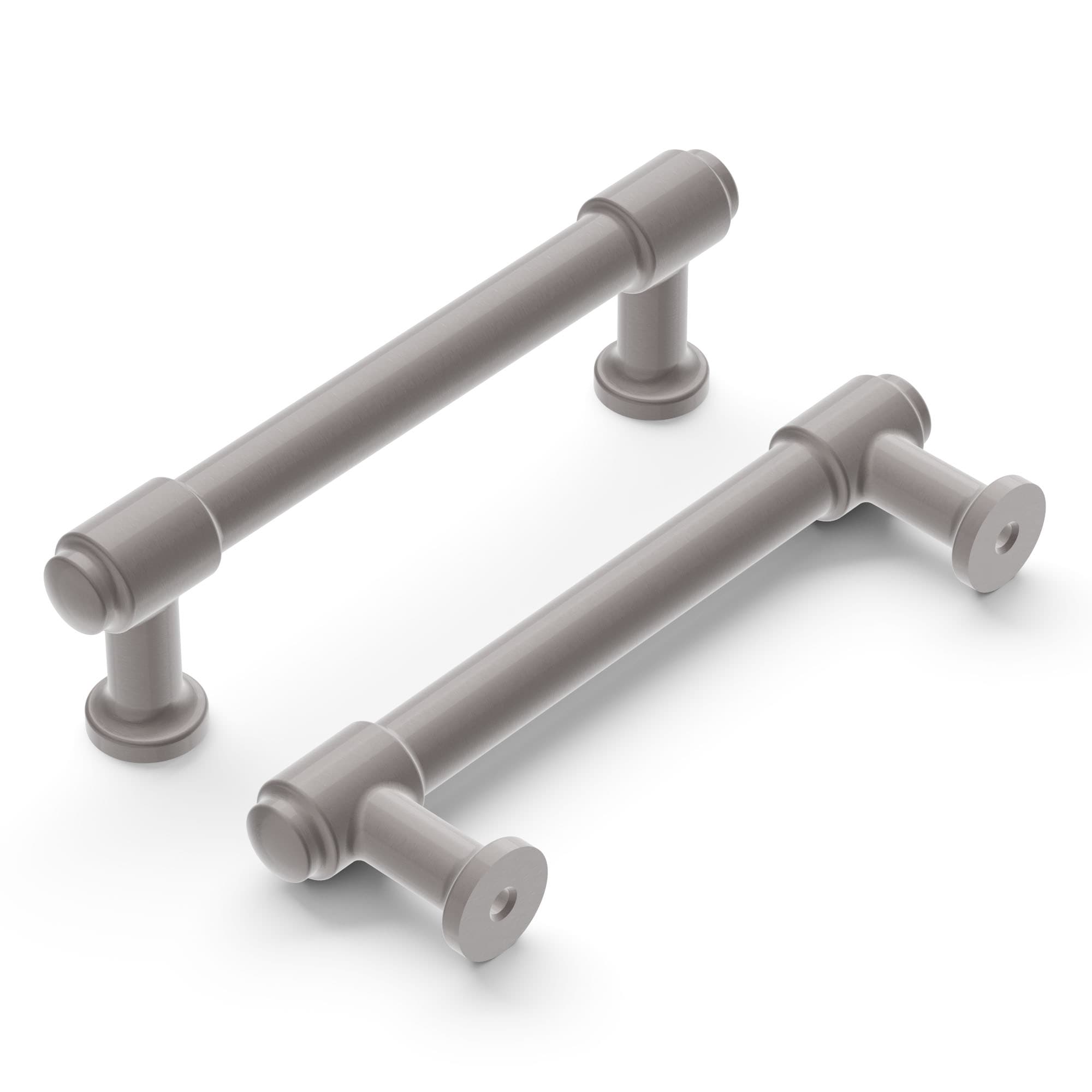 Hickory Hardware H077852SN Piper 3-3/4-in , 96mm Center to Center Satin Nickel Cylindrical Bar