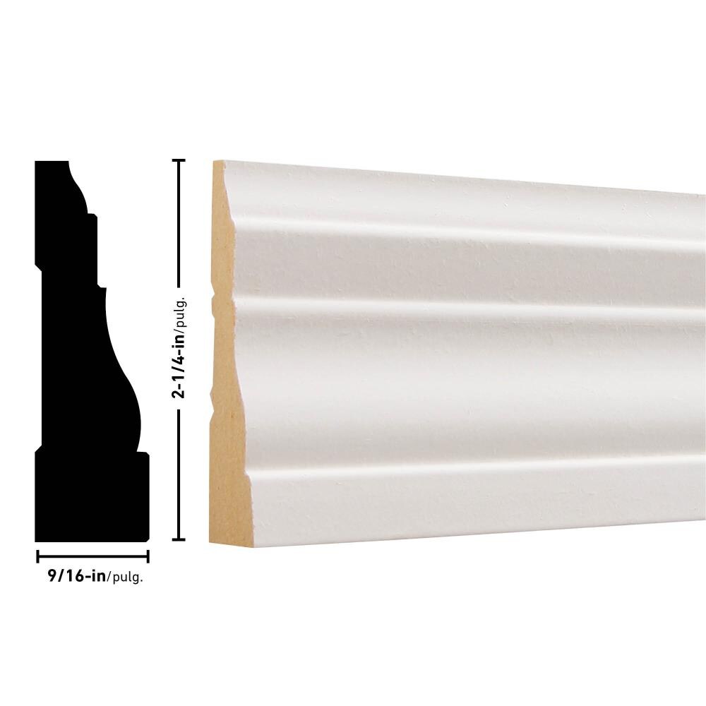 allen + roth 9/16-in x 2-1/4-in x 7-ft Painted MDF 366 Casing (12-Pack ...