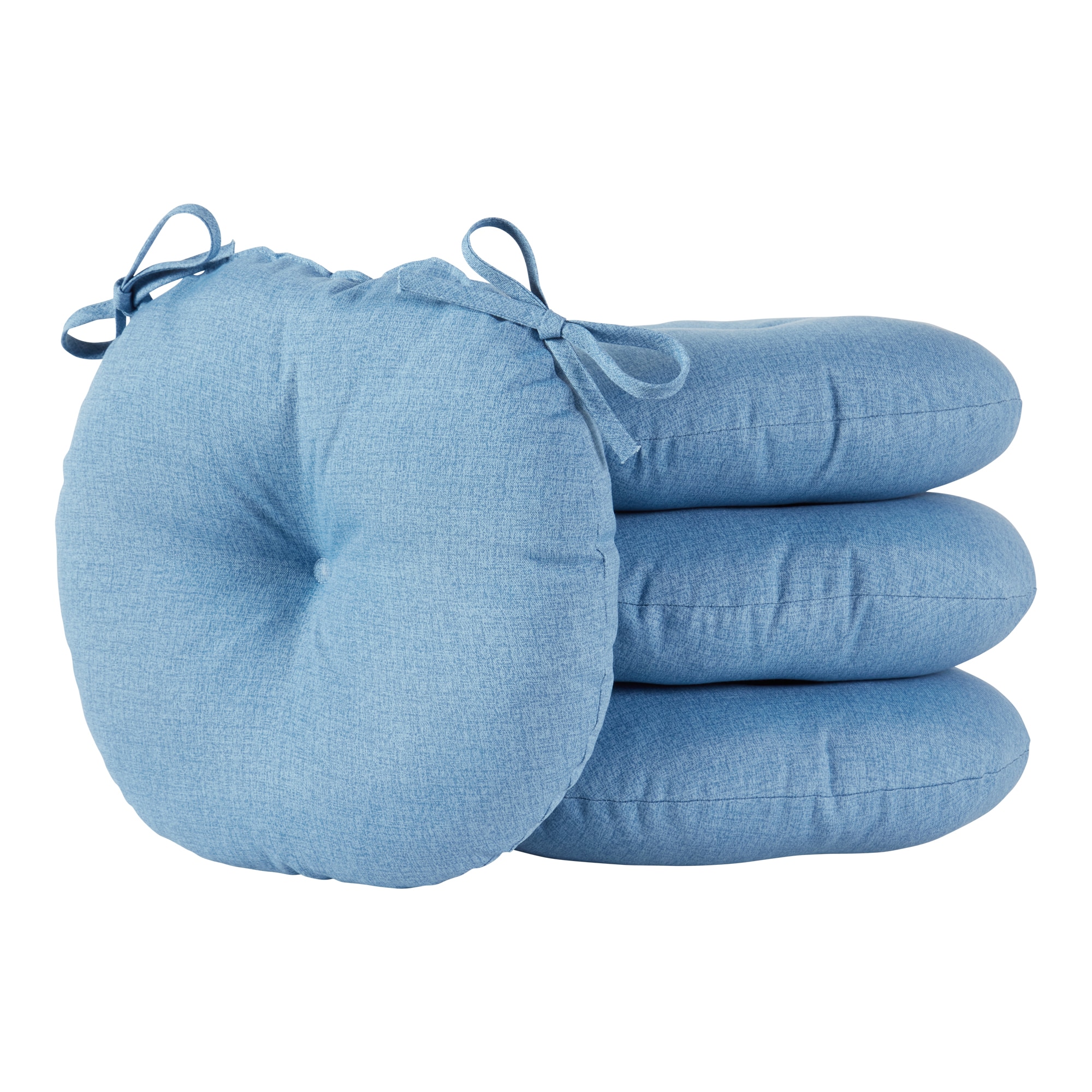 Greendale Home Fashions OC6816S4-DENIM 15-in x 15-in 4 -Piece Denim Patio chair cushion