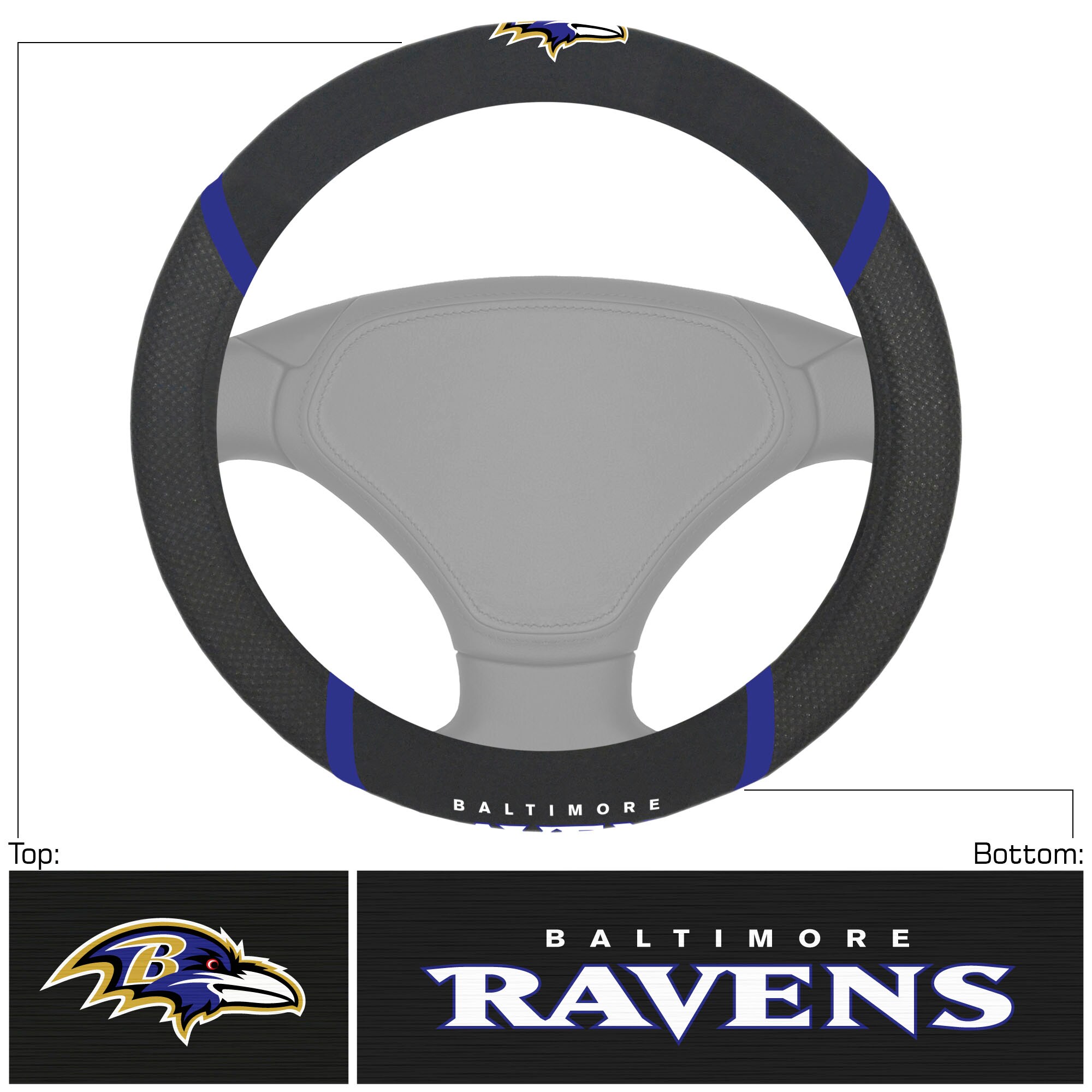 Baltimore Ravens Universal Car Seat Cover Full Set Truck SUV