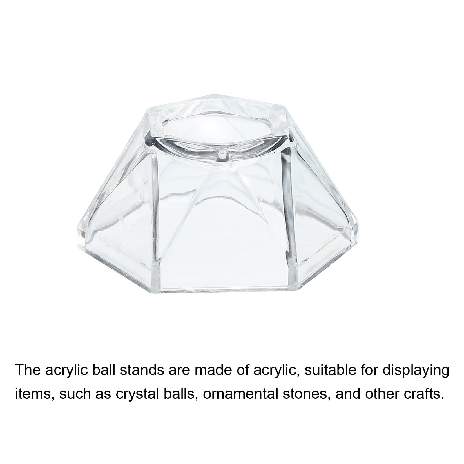 PATIKIL Acrylic Ball Stand Displays Base 2cm Transparent for Crystal ...