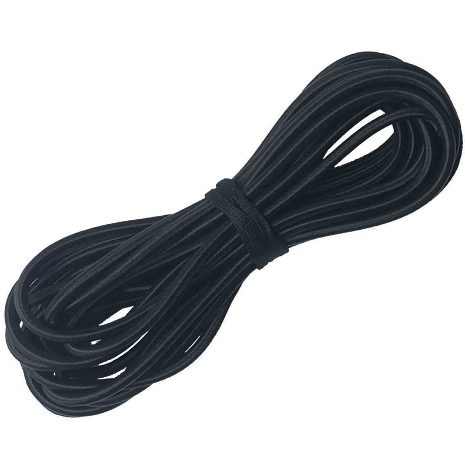 Linder Group Inc Elastic Bungee Cord Roll 25 Feet 3 16 Inch Diameter Marine Grade Black Heavy Duty Shock Rope for Kayak Trailer Tie Down Cargo Net DIY Repairs