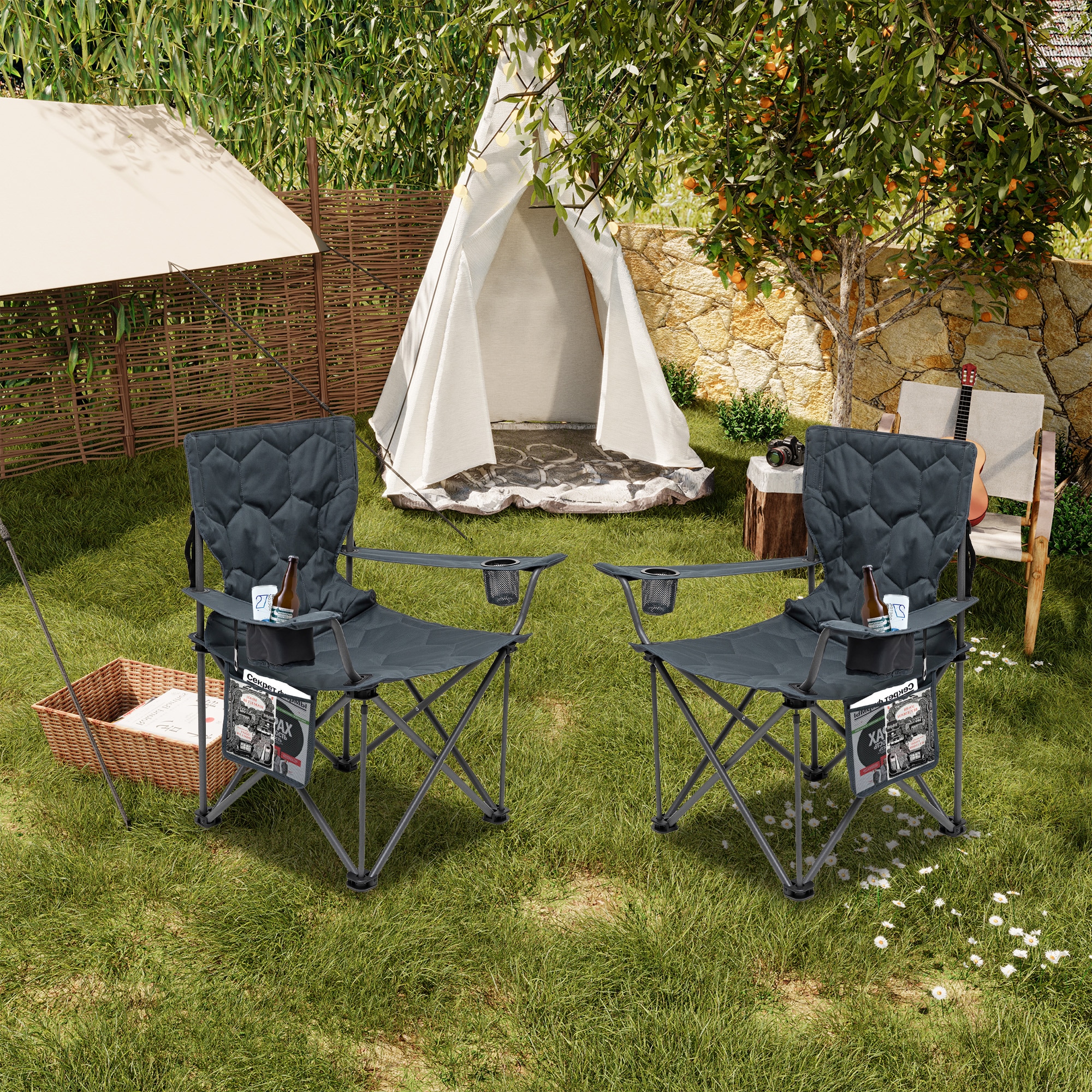 Clihome CL-P2AC2418BGY1 Beach-Camping-Chairs - View #2