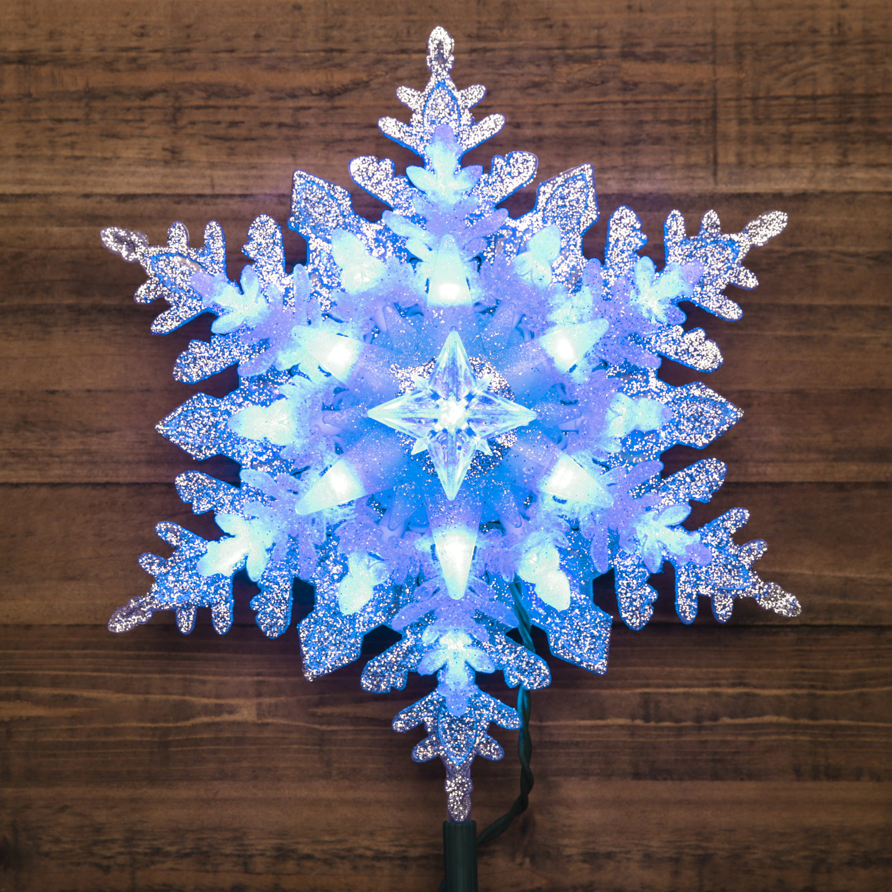 Snowflake Winter Straw Topper- Blue White – Etch and Ember