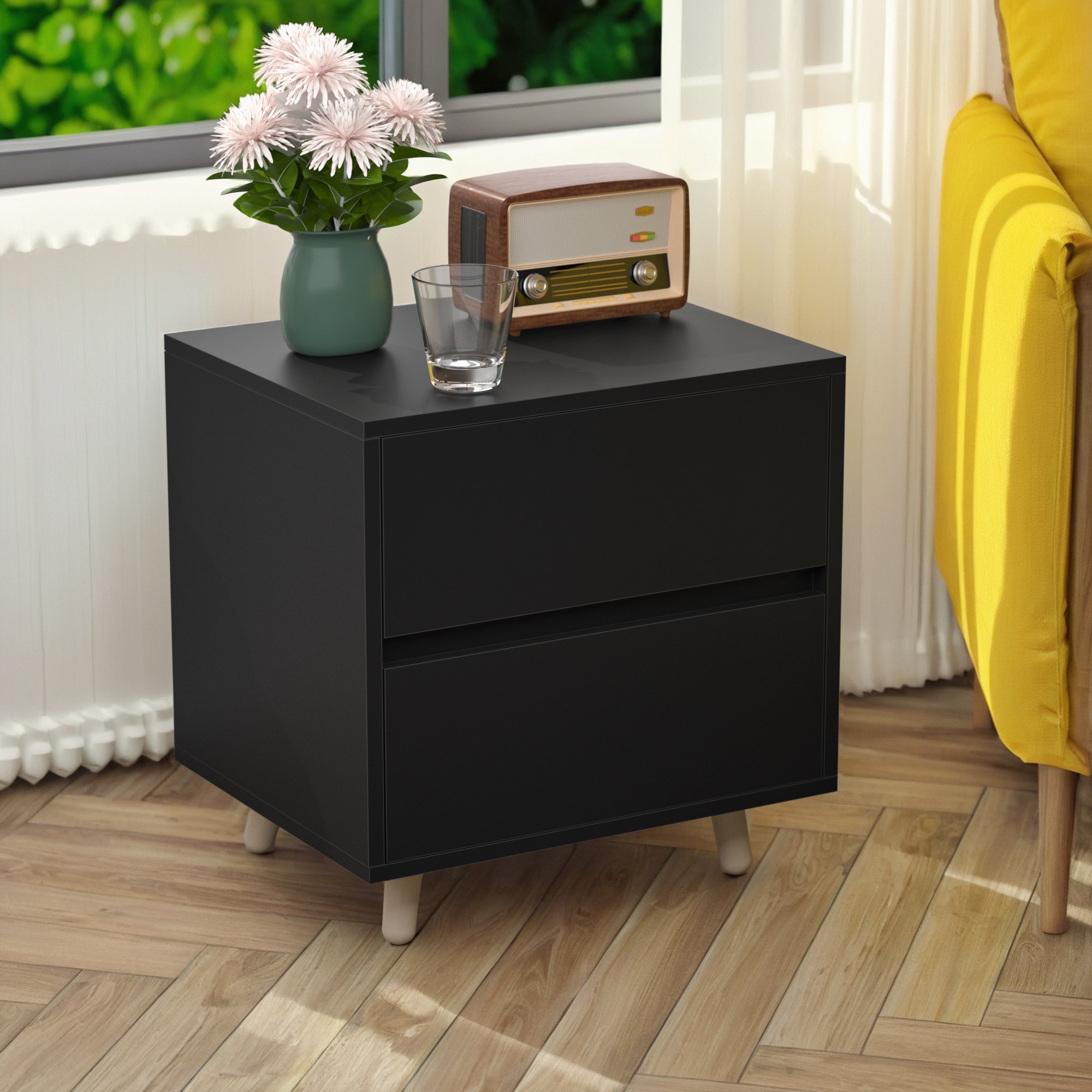  IF-NS02-BK nightstands - View #5