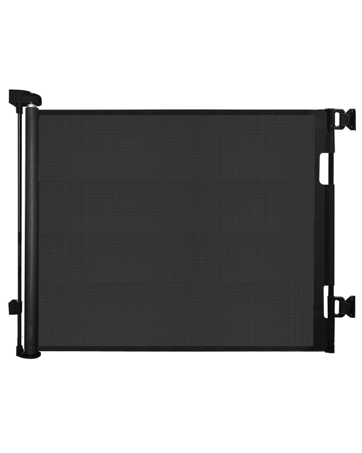 Etokfoks  Retractable Safety Gate 4 6 ft x 2 8 ft Black Mesh Panel Design for Stairs Doorways Hallways
