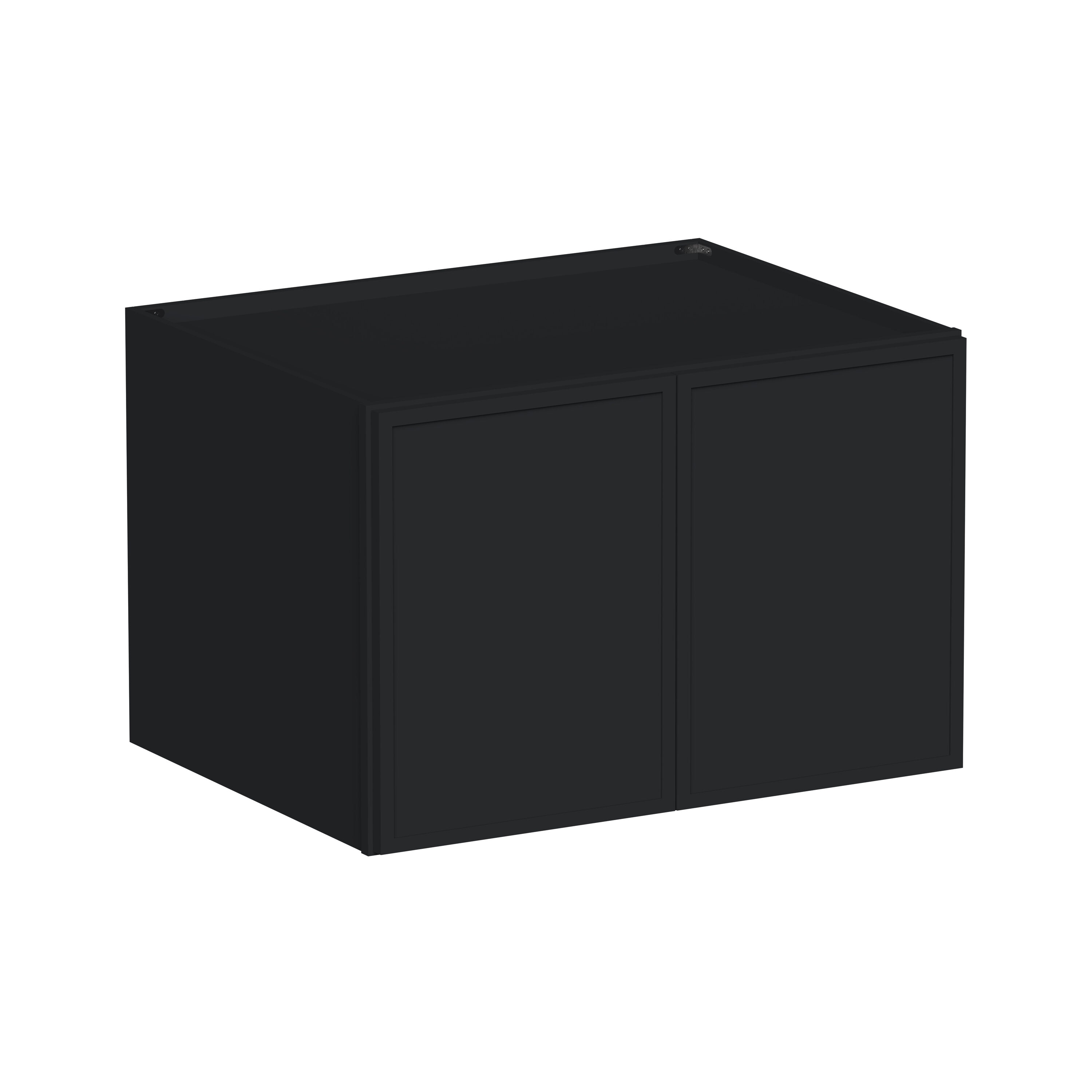 Boyel Living 36-in W x 24-in H x 27-in D Black Shaker Ready-to-Assemble Kitchen Deep Wall Cabinet with Soft-Close Hardware #BL-W362427SSE