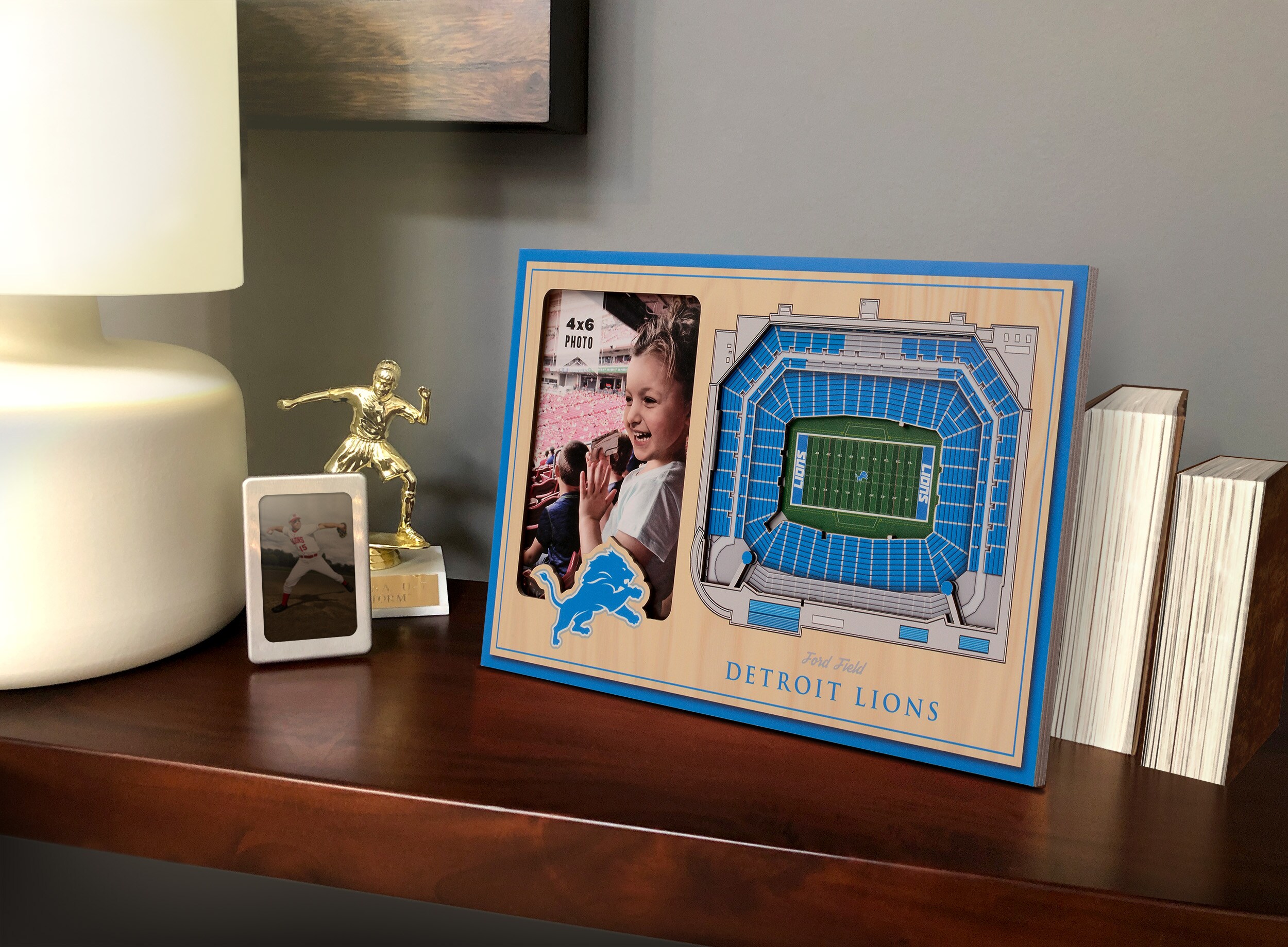 Detroit Lions NFL 25-Layer Stadium View Wall Art For Sale