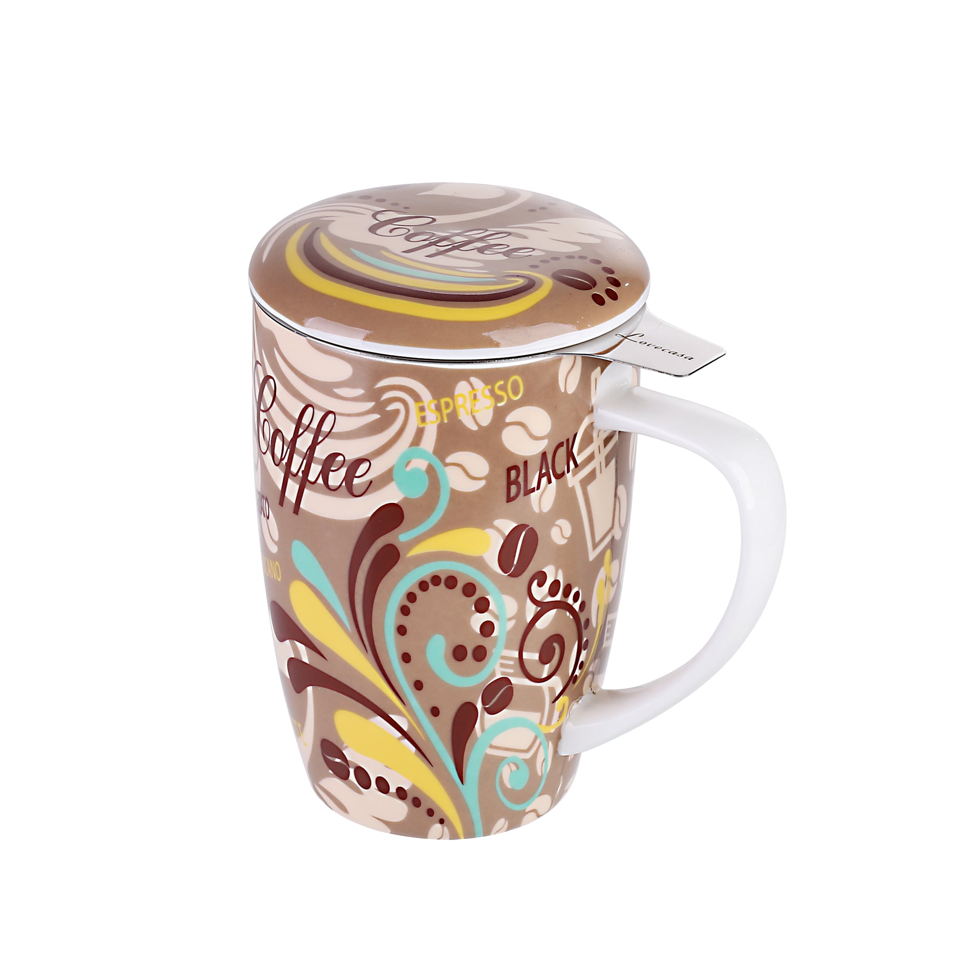 CASAINC LC-MUG-011 Ceramic Colorful Tea Cup Set of: 3