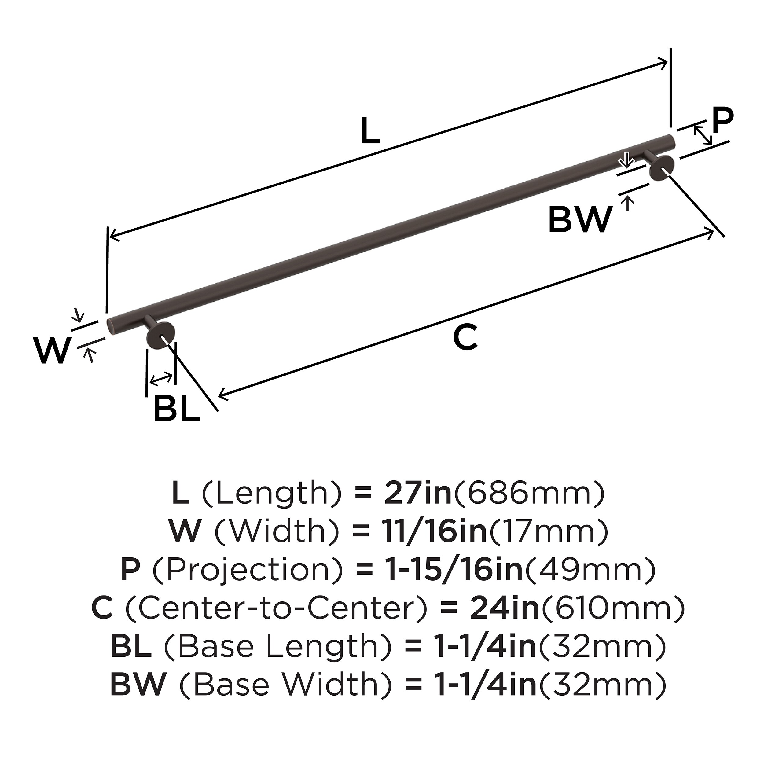 Amerock BP54052ORB Cabinet-Pulls - View #5