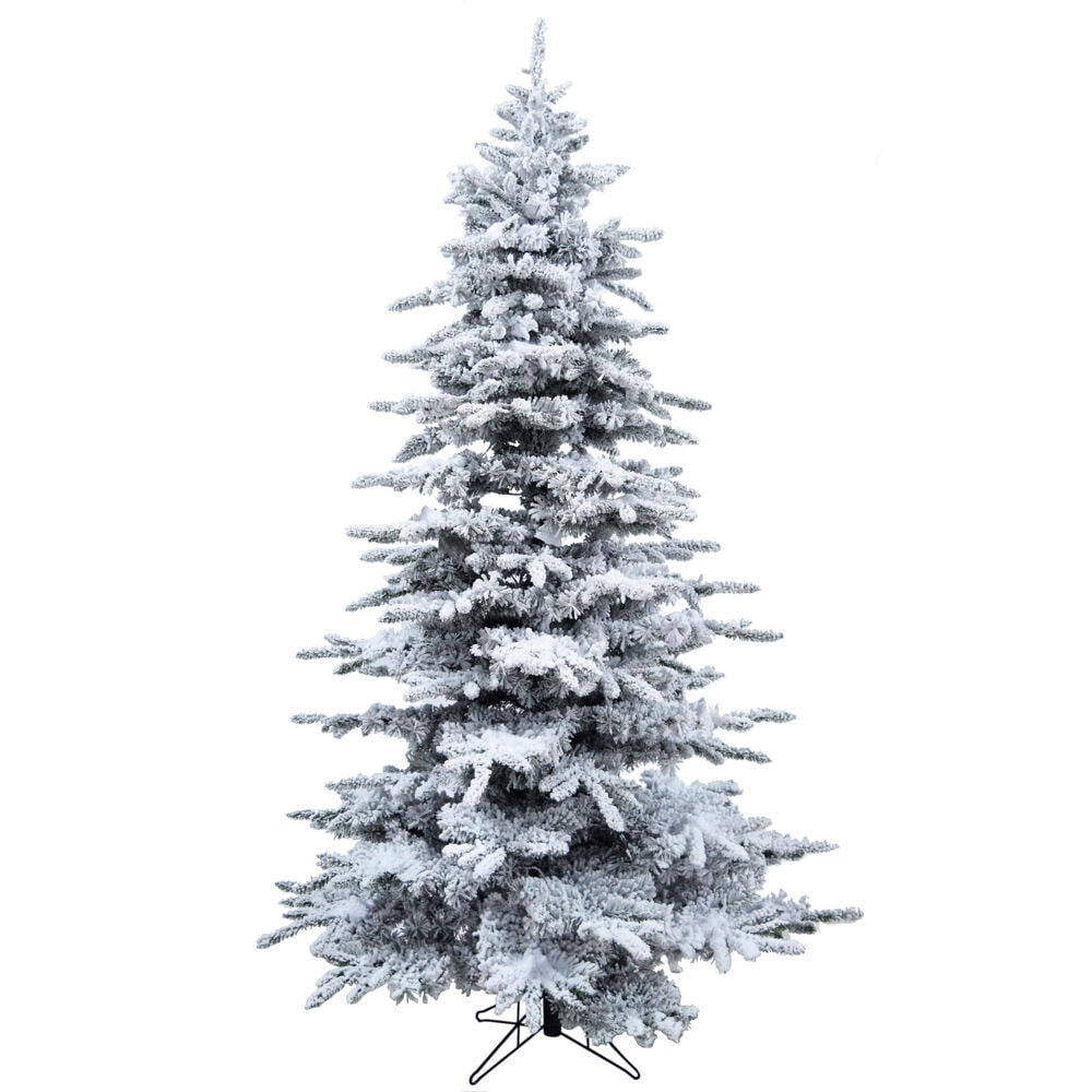 Christmas Time CT-SV075-NLFL Unlit 7.5-Feet Silverado Slim Flocked Artificial Christmas Tree