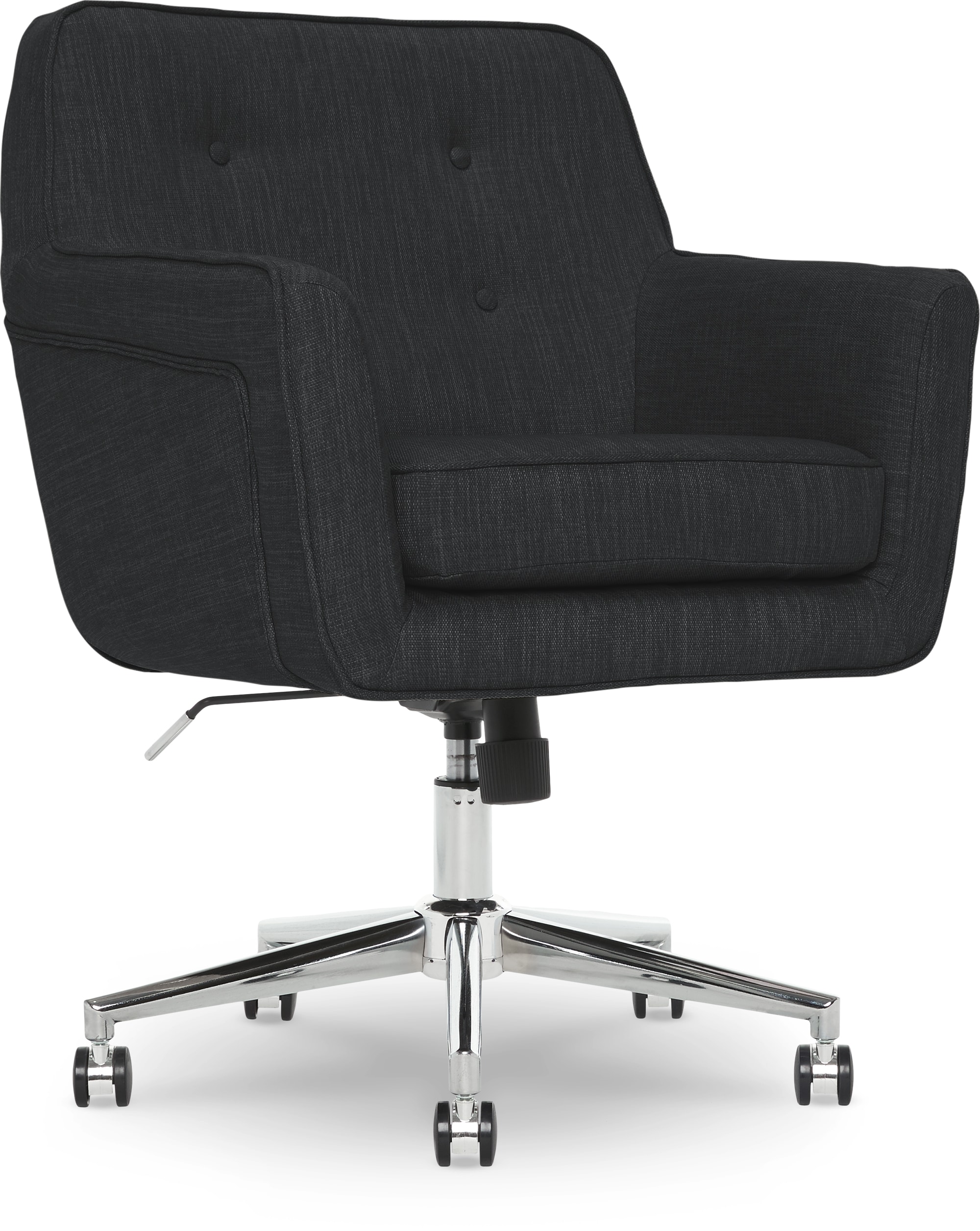 Ashland Charcoal Fabric Swivel Home Office Chair with Memory Foam