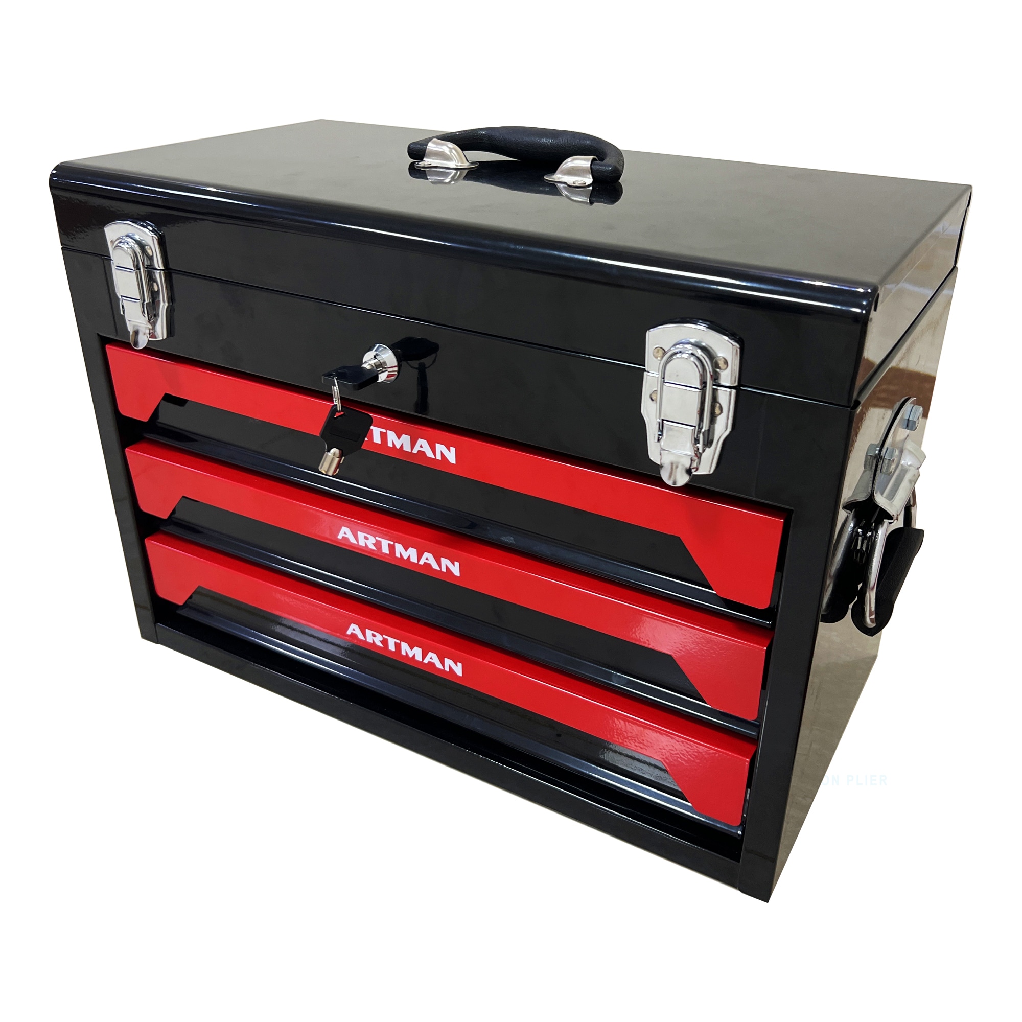 Siavonce Bottom Tool Cabinets 11-in W x 14-in H 3-Drawer Steel Rolling Tool Cabinet (Black) FZ-D0102H5LZP6 Sansujyuku sansujyuku.com