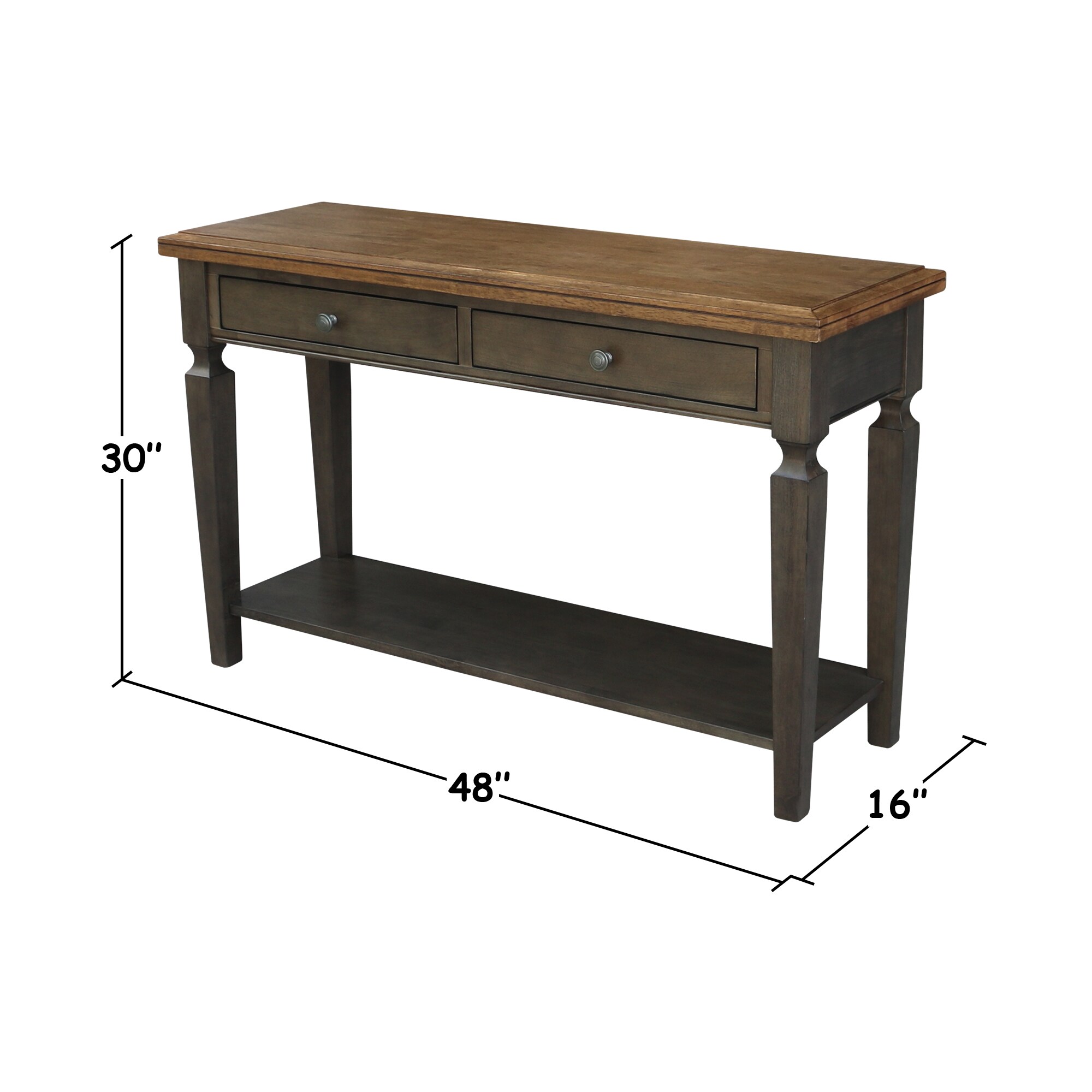 International Concepts Casual Hickory Console Table in the Console ...