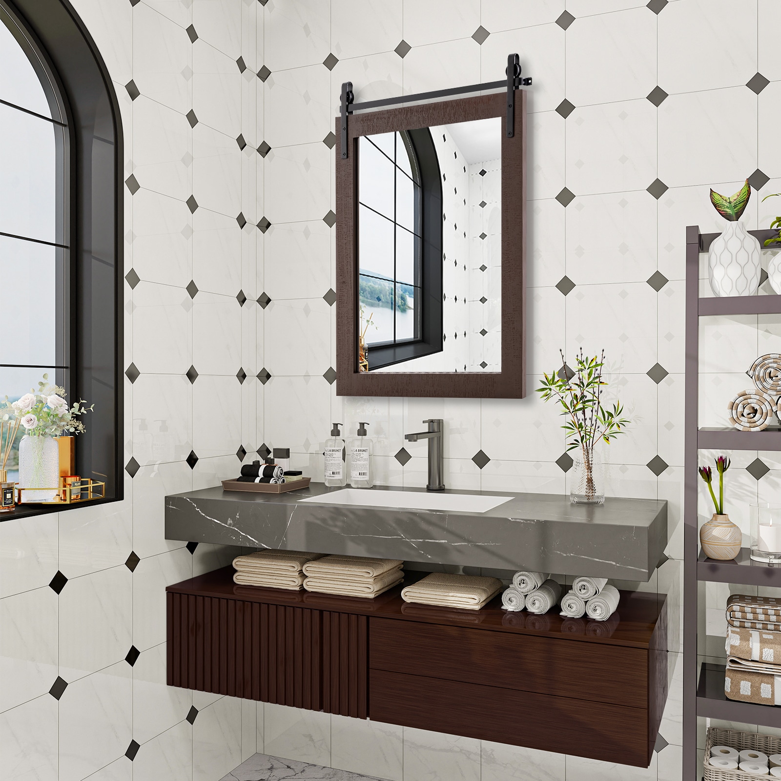 WELLFOR INS-10057WL Framed-Bath-Mirrors - View #6