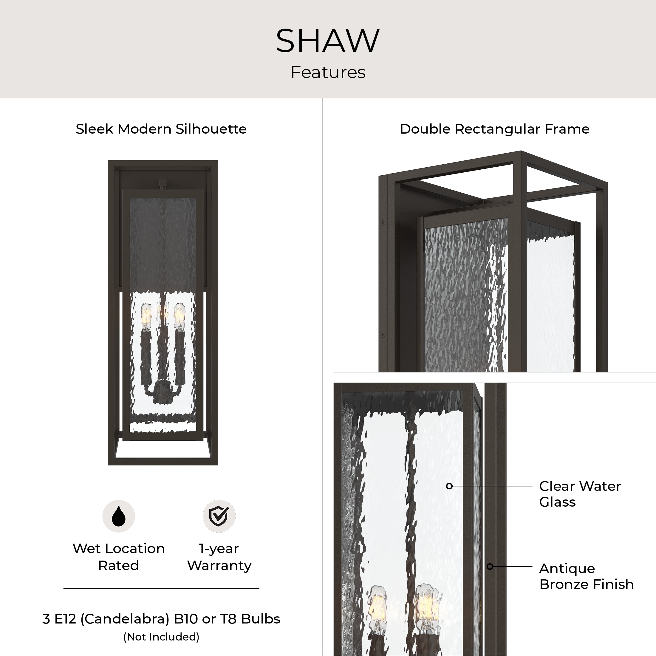 Progress Lighting Shaw 3 -Light 25-in H Antique Bronze Hardwired ...