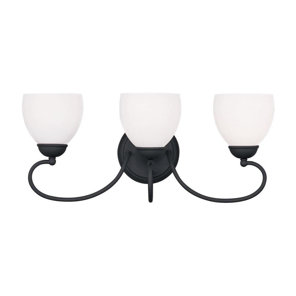 Livex Lighting 4753-04 Brookside 3-Light Black Transitional Vanity Light