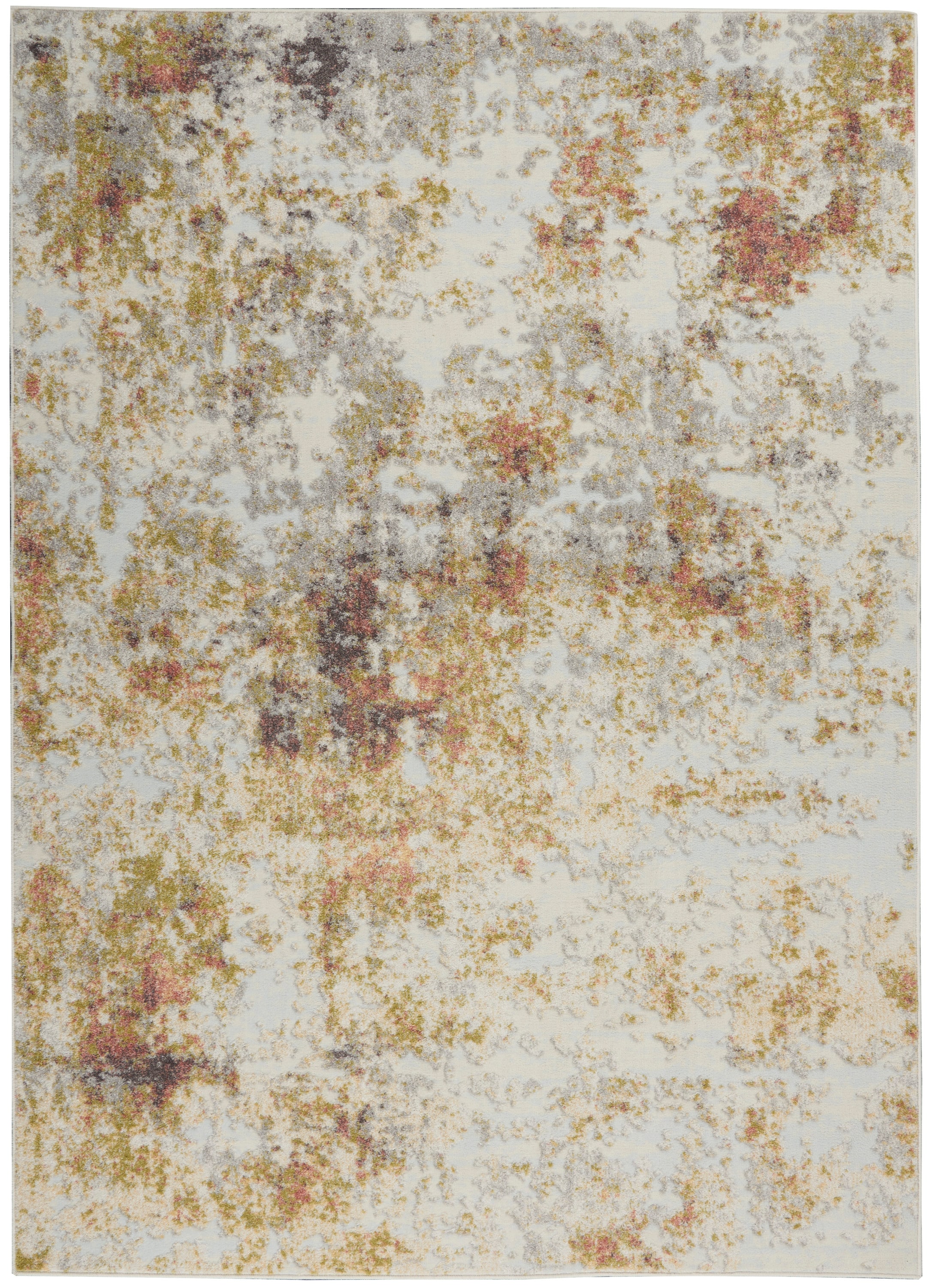 Abstract Tawny Golden 5'3" x 7'3" Synthetic Easy-Care Rug