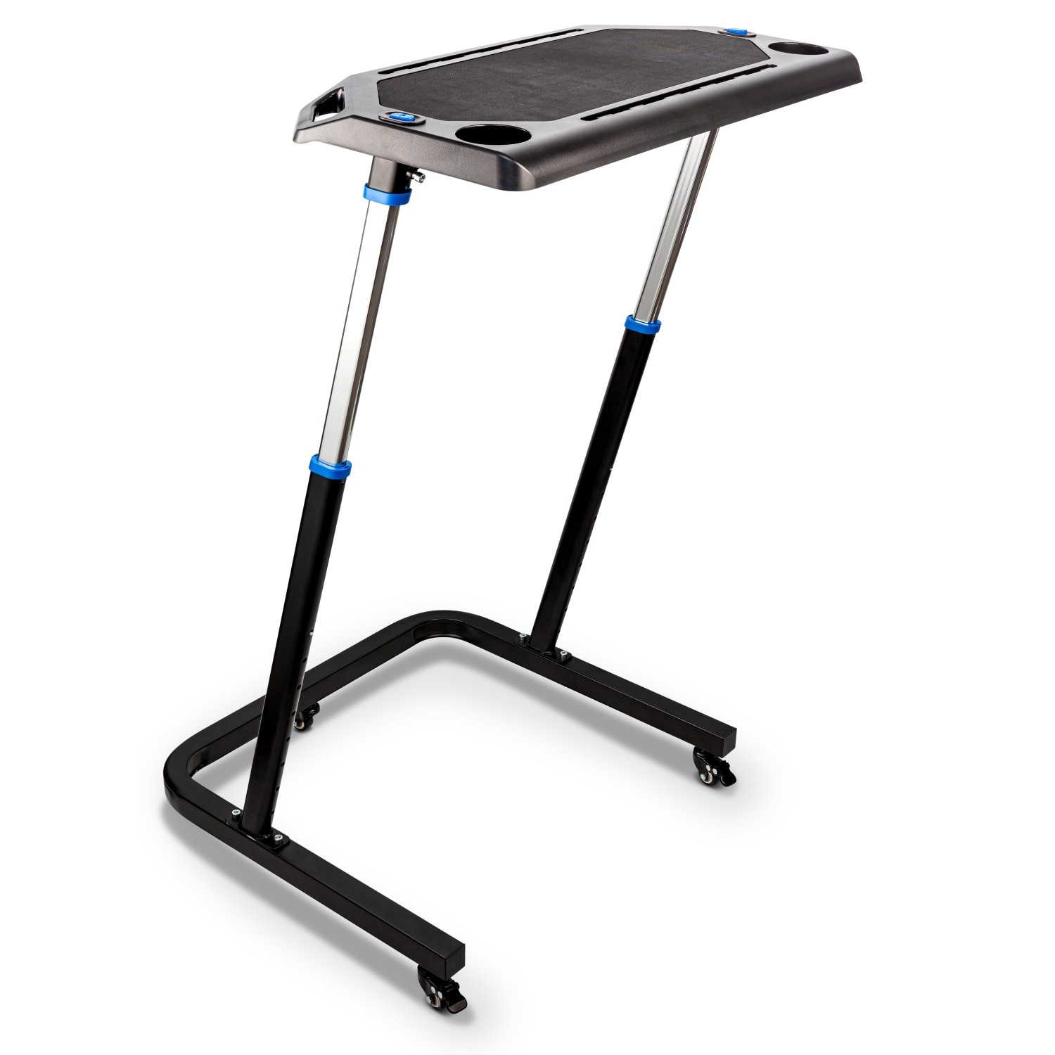 Alpcour APC-BTFDBK  Adjustable Bike Trainer Fitness Desk- Non-slip, Gadget Slots, Wheels