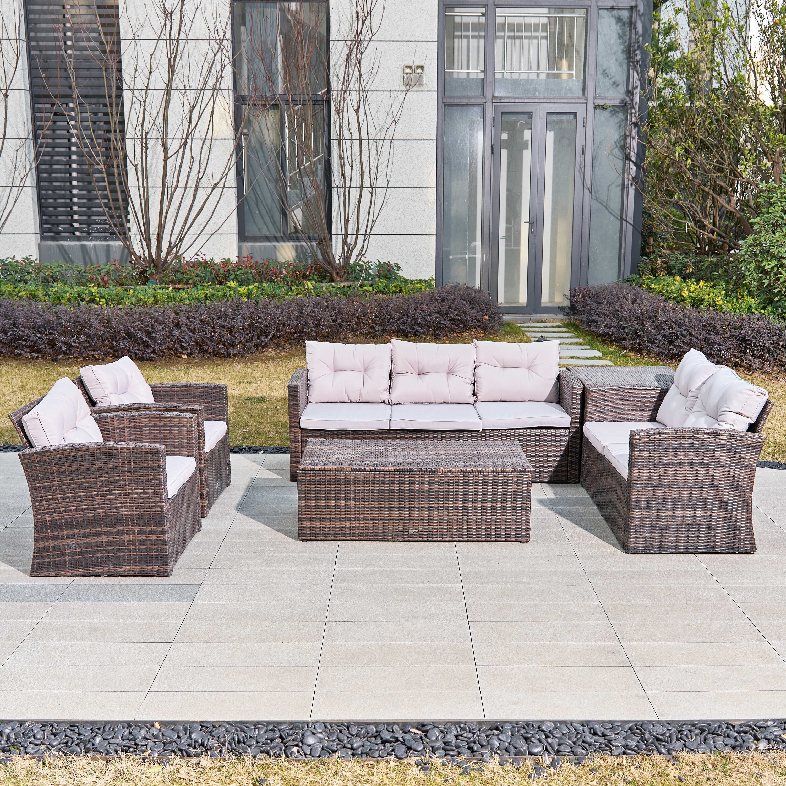 Moda Furnishings CMAS-1503-BR Patio-Conversation-Sets - View #6