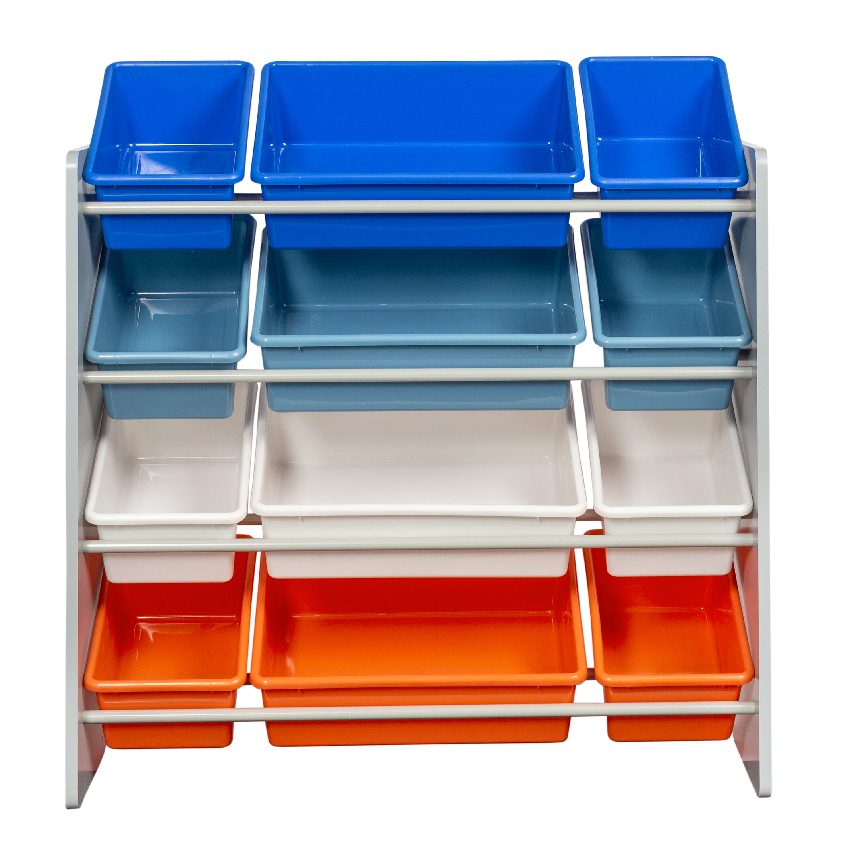 Children Kids Toy Storage Organizer 12 Plastic Bins Playroom