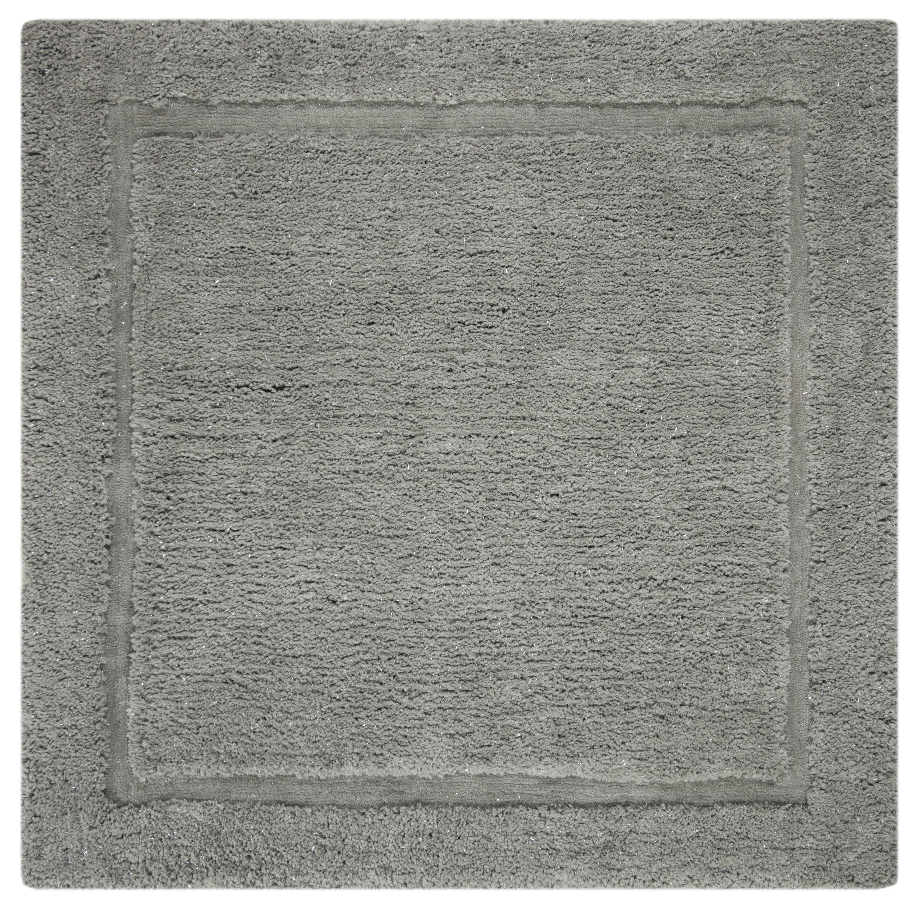 Safavieh GLS101F-6SQ Glamour Shag Vonetta 6 x 6 (ft) Tufted Polyester Gray Square Indoor Solid Farmhouse/Cottage Area rug