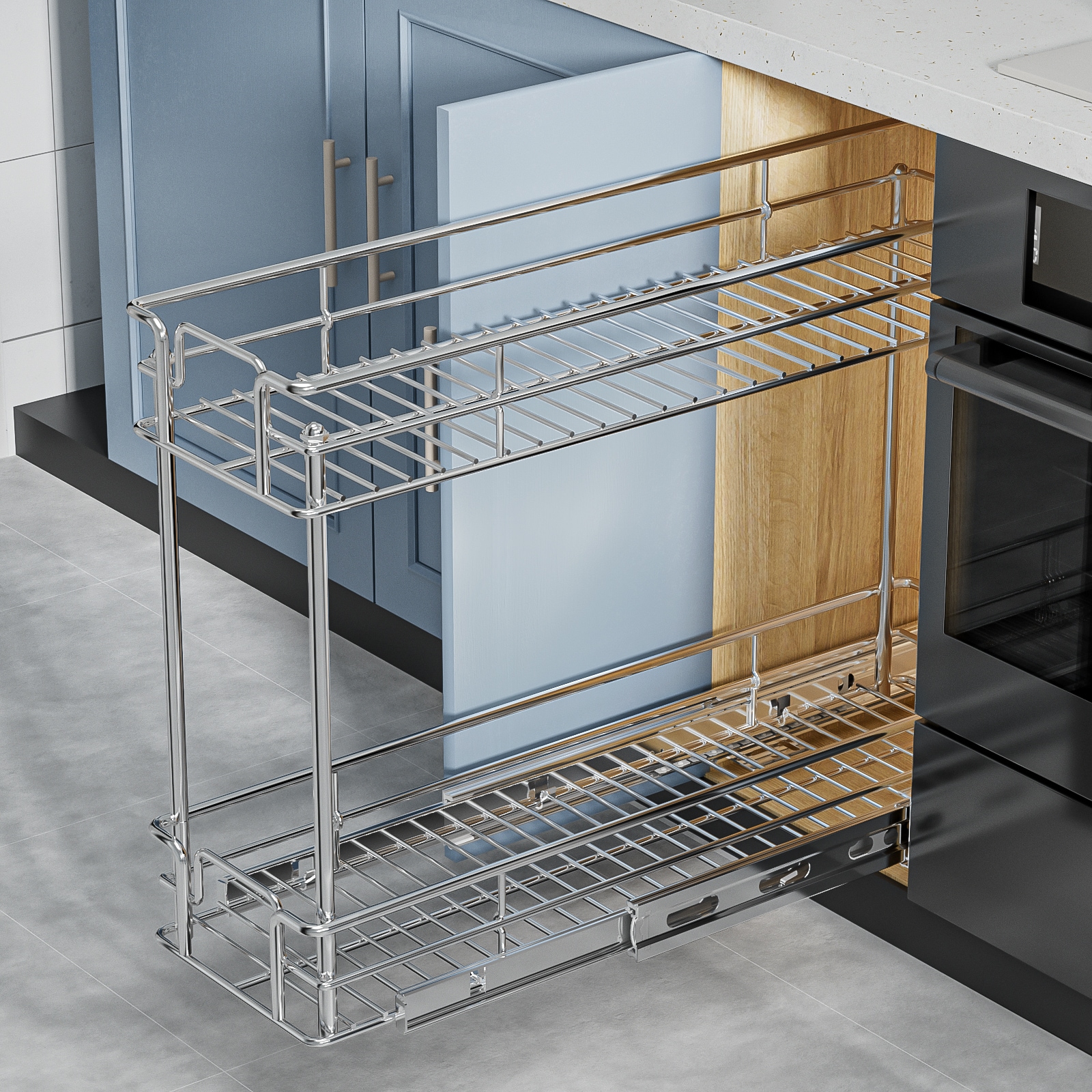 LOVMOR 0622-2TIER-SPICE Pull-Out-Cabinet-Baskets - View #5