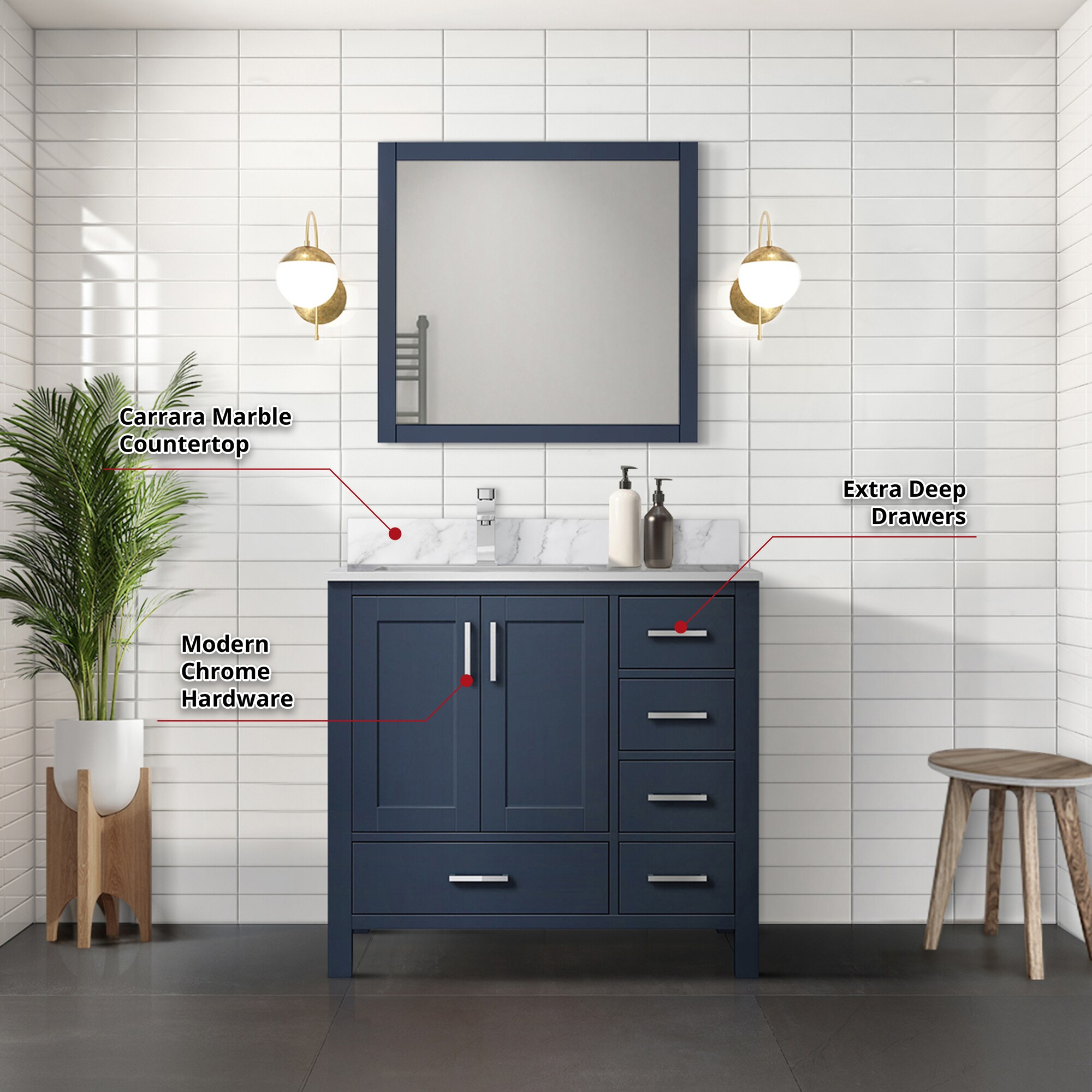 Lexora LJ342236SEDSM34FL Bath-Vanity-Combo - View #5