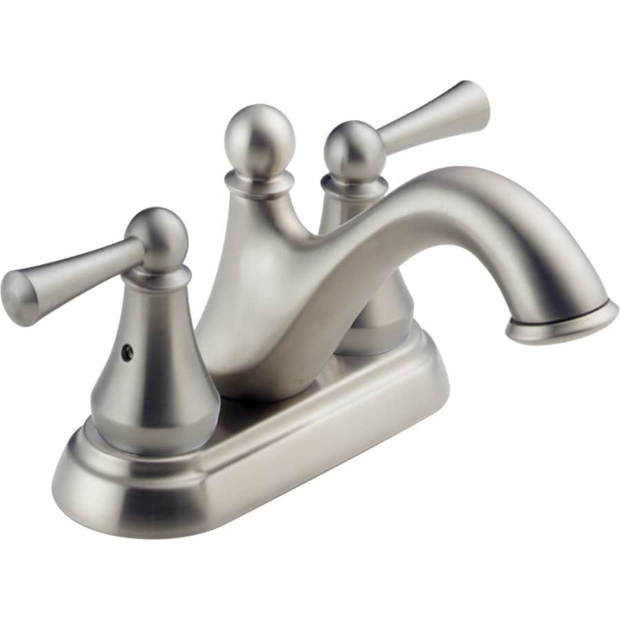 Delta Traditional Stainless 2 Handle 4 In Centerset Watersense Bathroom Sink Faucet With Drain