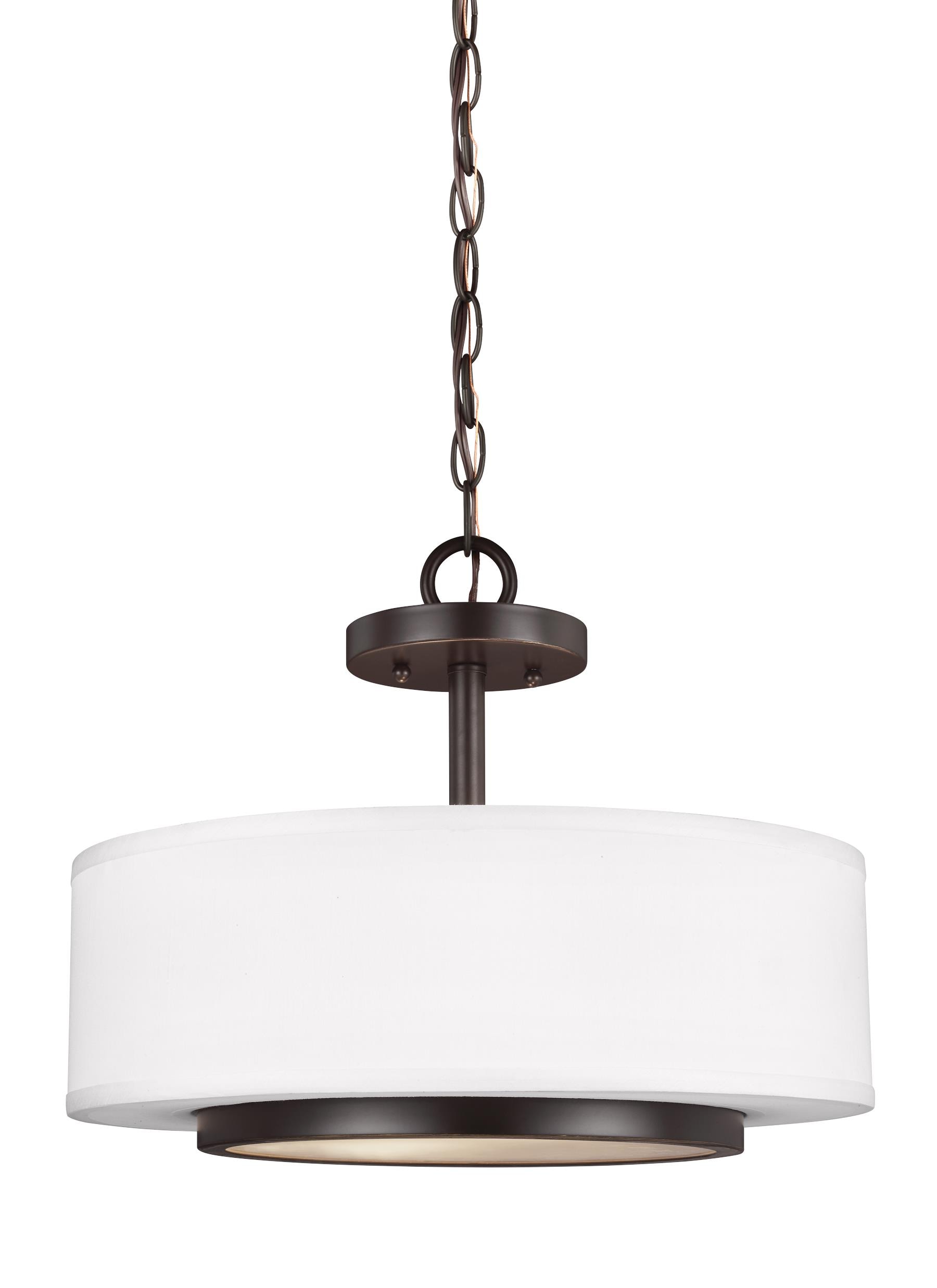 Generation Lighting 7728002-782 Nance 2-Light Heirloom Bronze LED Semi-Flush mount light