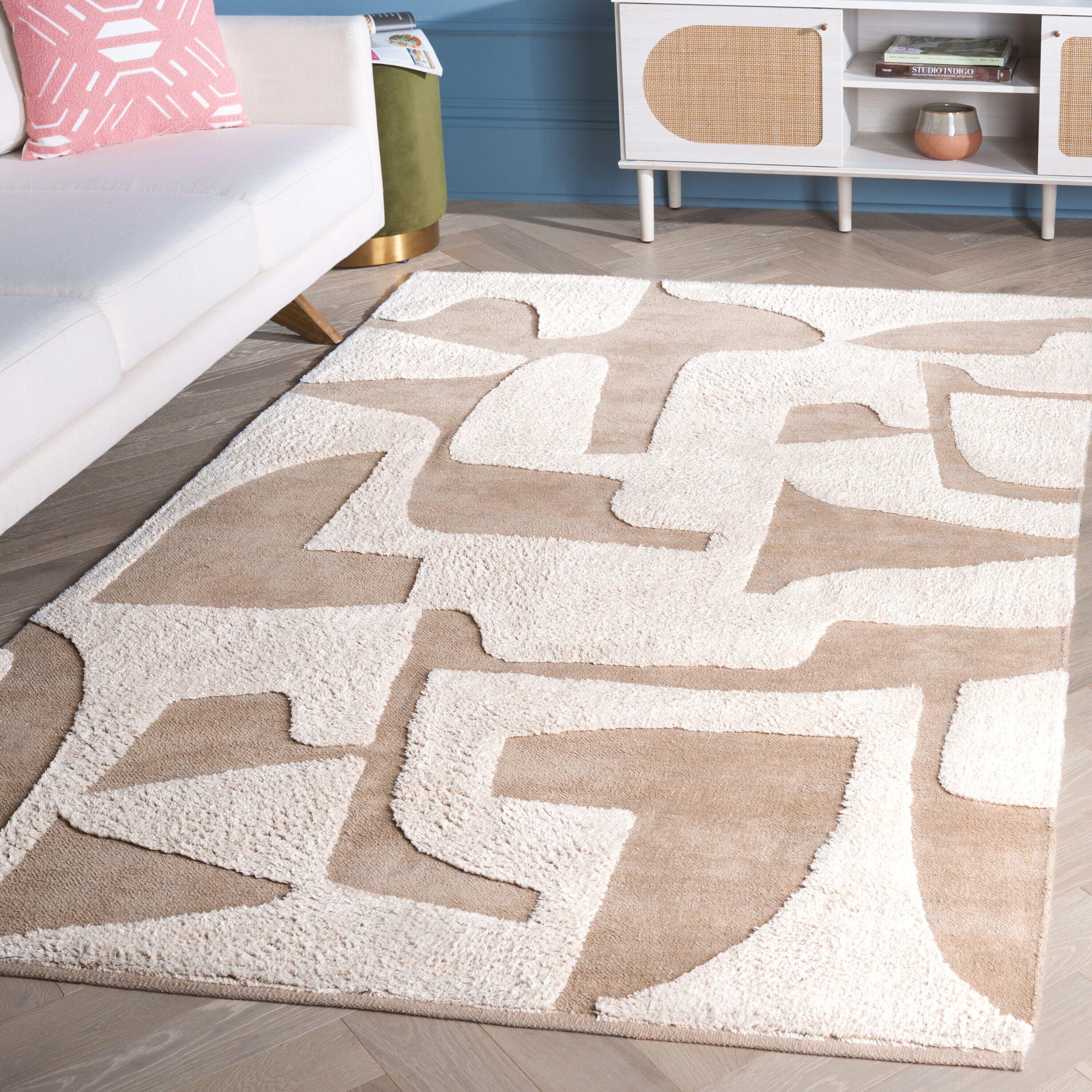  Casablanca 790 Beige/Ivory Contemporary 5ft x 8ft Medium Rectangle Rug