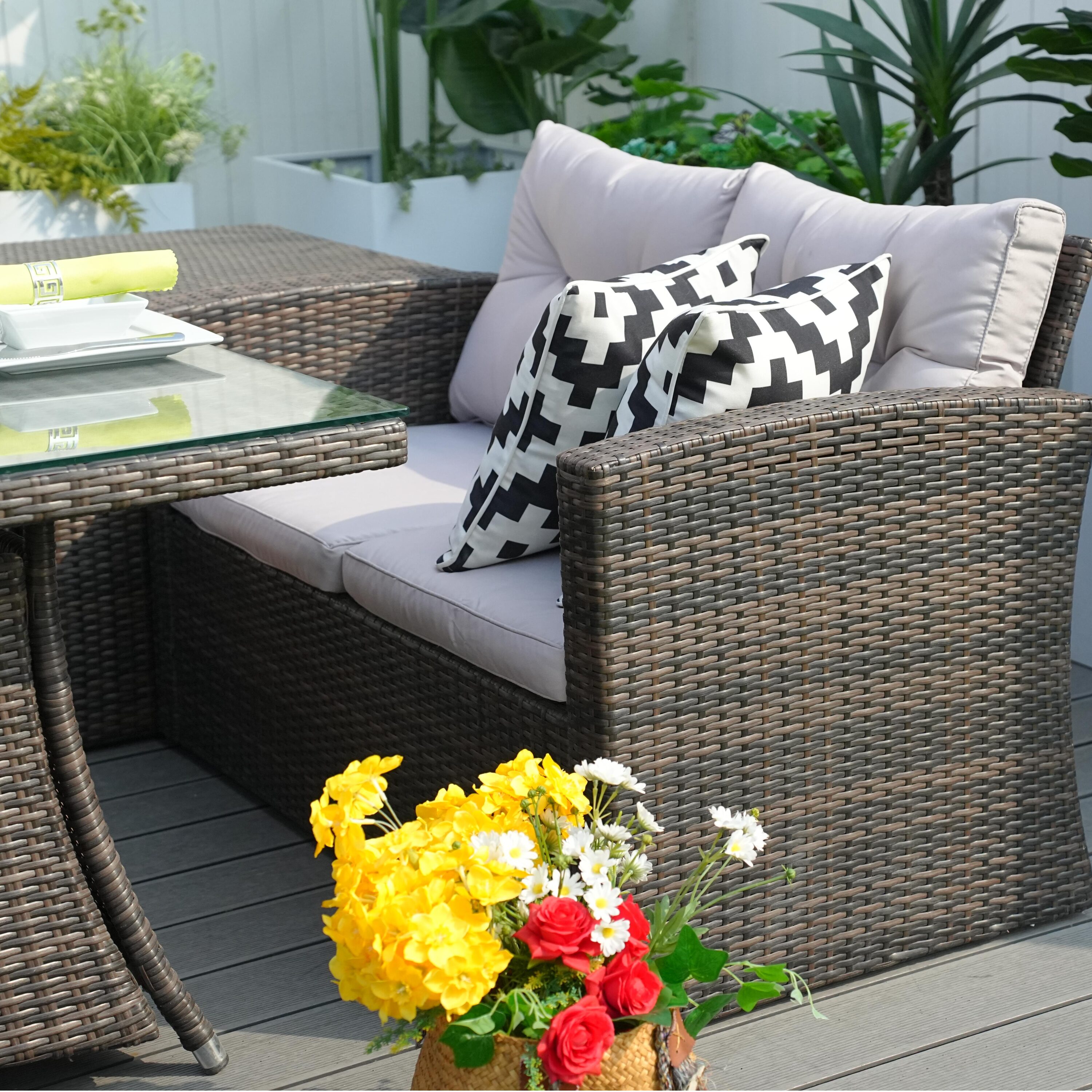 Direct Wicker DWG-1503&06R-BR Patio-Dining-Sets - View #11