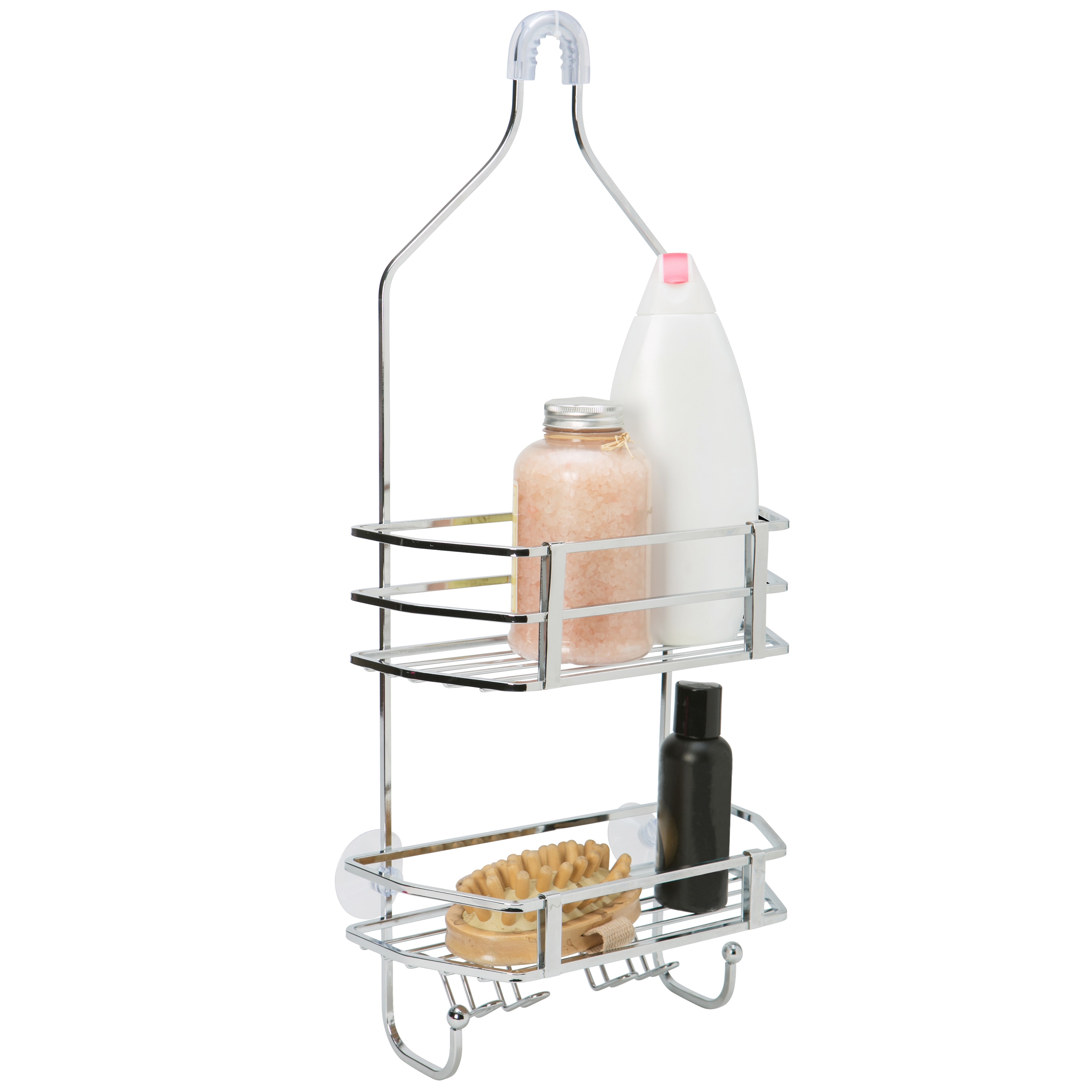 Bath Bliss Chrome Steel 2-Shelf Hanging Shower Caddy 22.4-in x 10.25-in ...