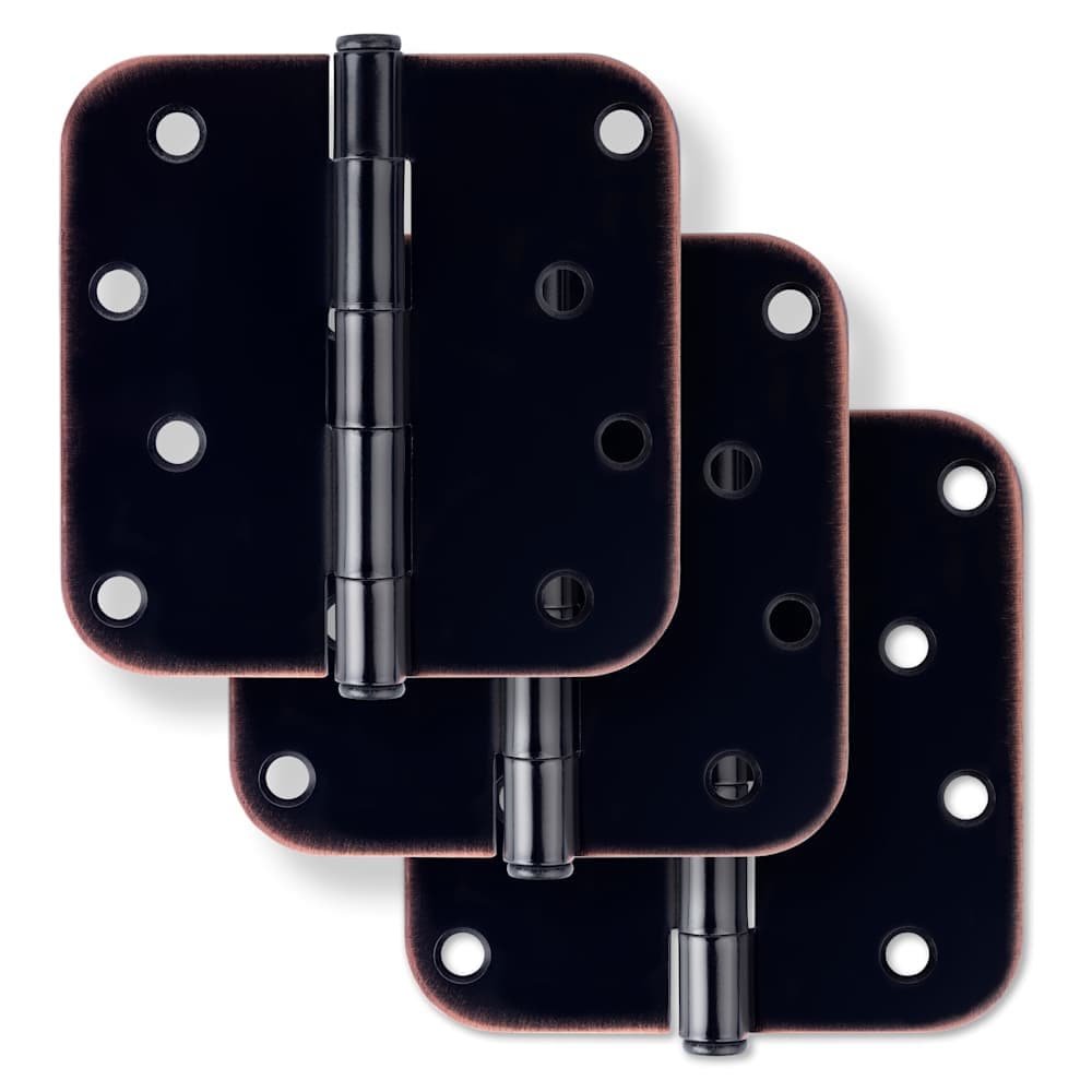 Miseno MDH4003 4 x 4 Plain Bearing 5/8 Inch Radius Corner Door Hinge Pack of 3 #MDH4003ORB