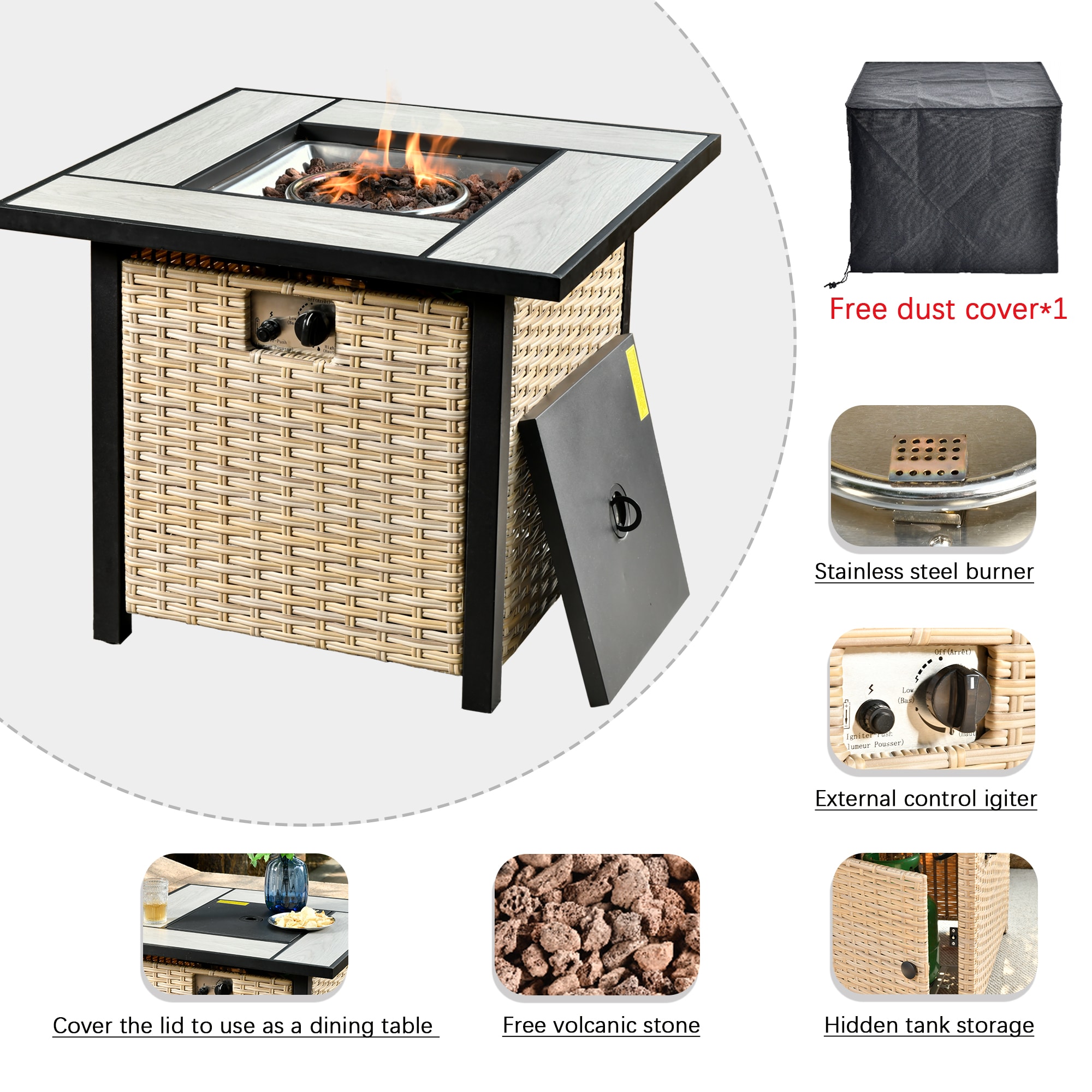 XIZZI XIMW704-8RC Patio-Conversation-Sets - View #8