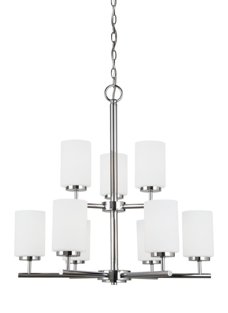 Generation Lighting 31162-05 Oslo 9 -Light Polished Chrome Modern/contemporary For Use in Dining Rooms, Foyers, Kitchens, Chandelier