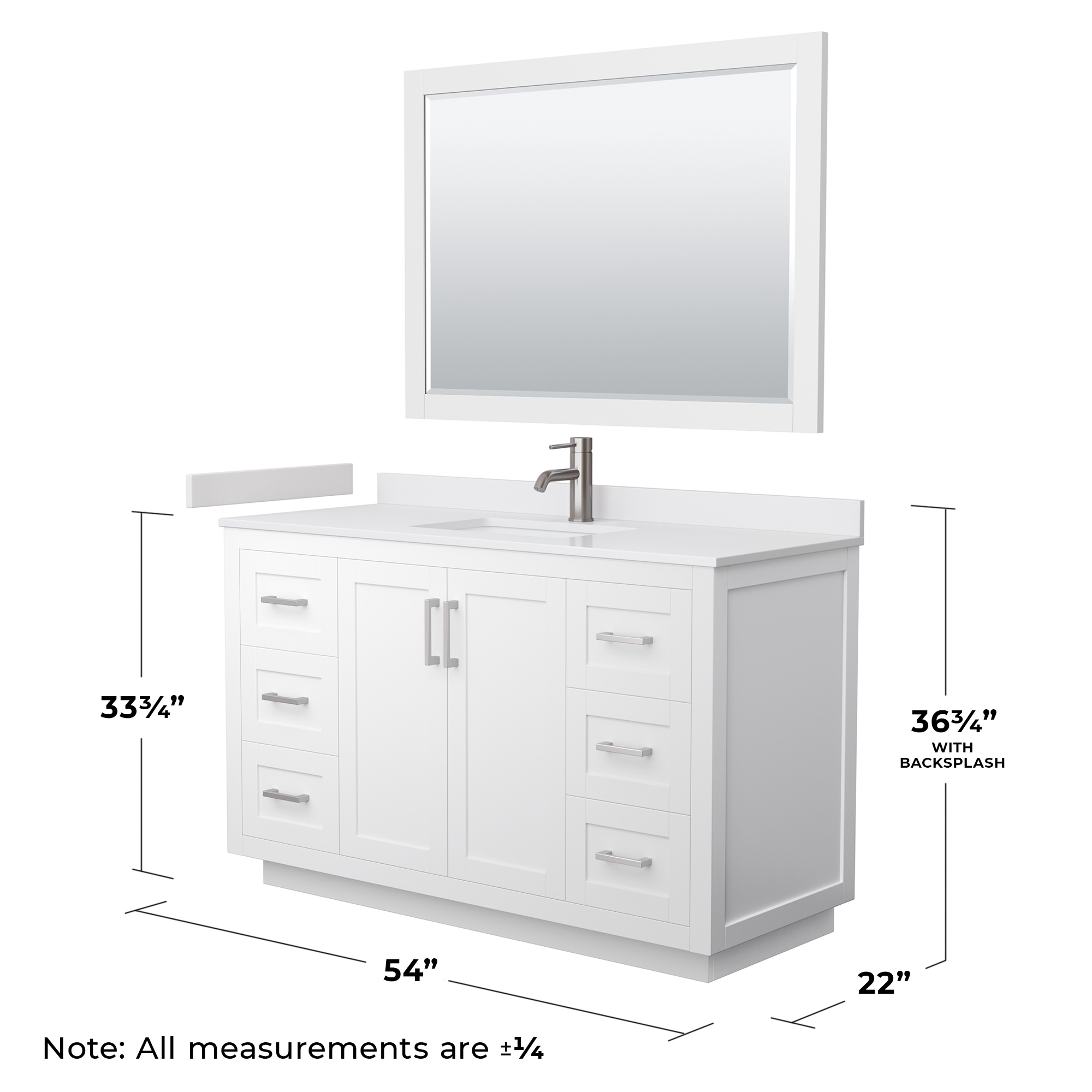 Wyndham Collection WCF292954SWHWCUNSM46 Bath-Vanity-Combo - View #6