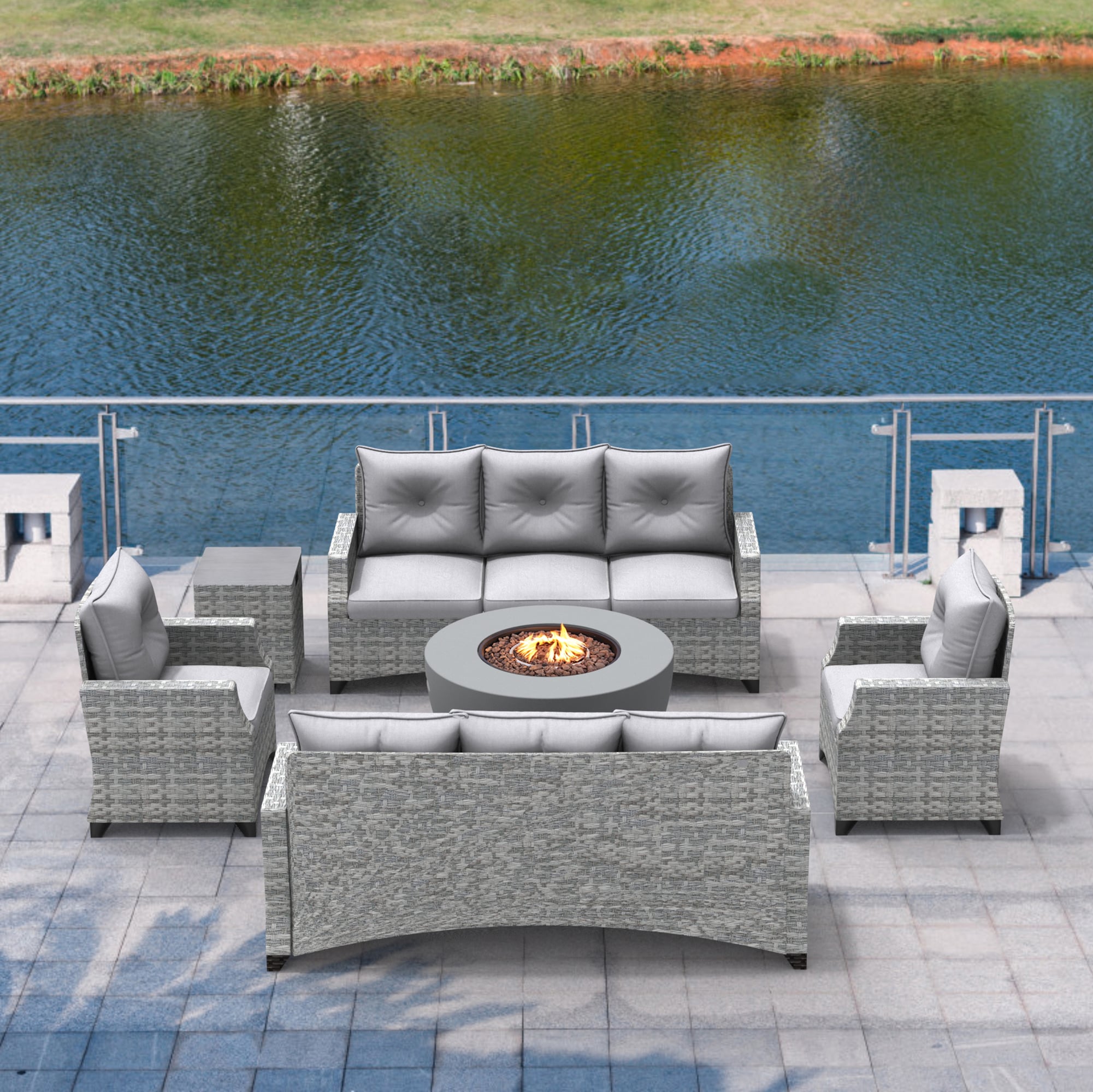 Moda Furnishings 2160-1802-3S Patio-Conversation-Sets - View #6
