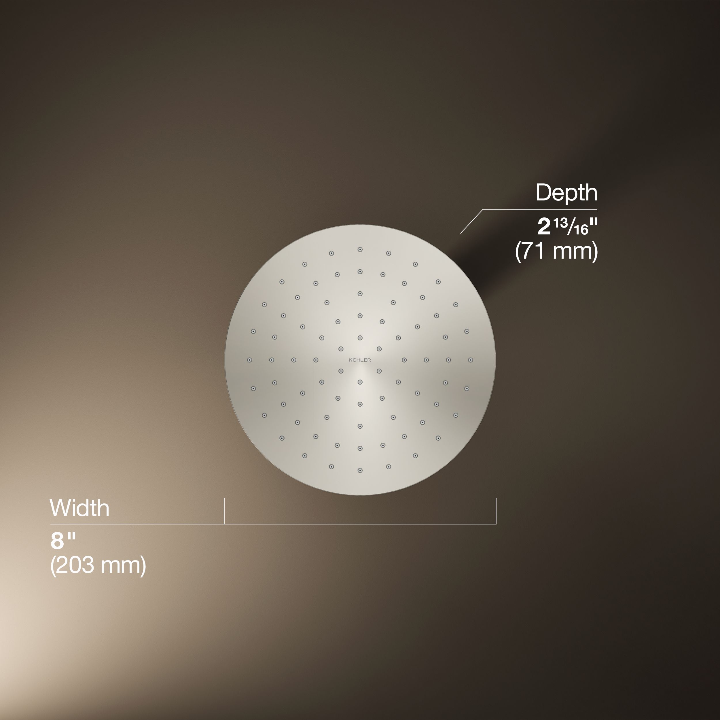 KOHLER K-13688-G-SN Fixed-Showerhead - View #3